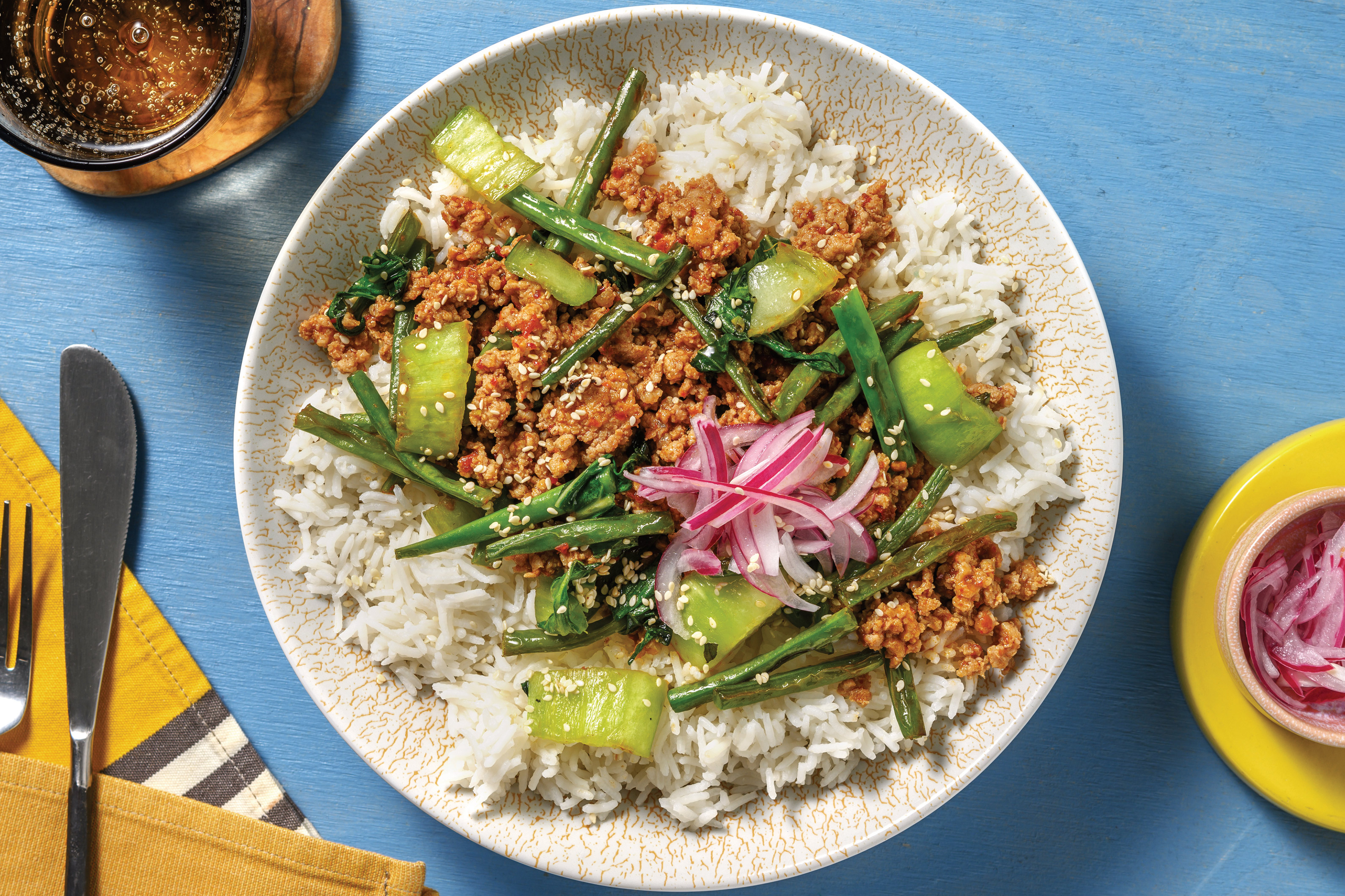Sticky Chinese Pork & Greens