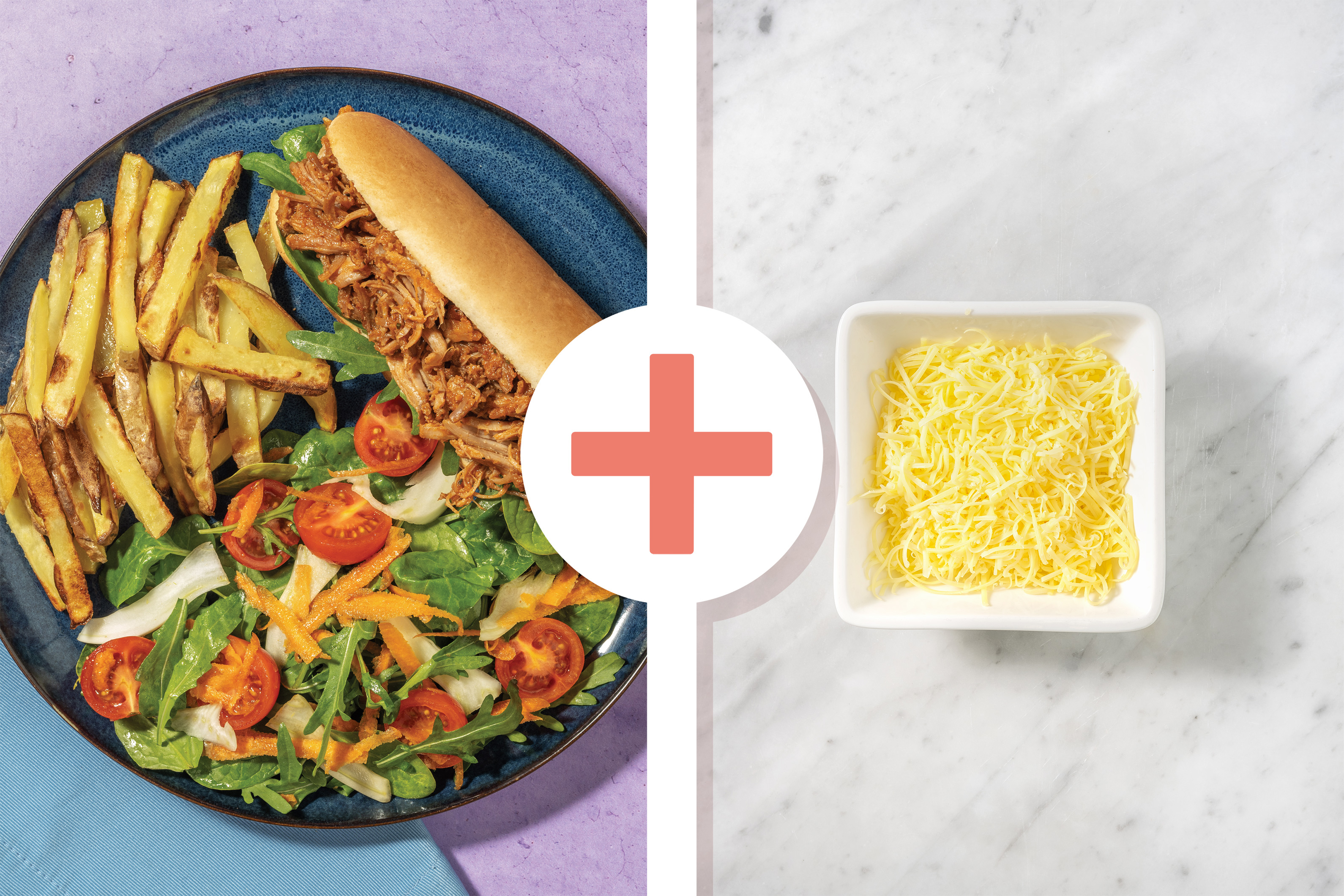 Sticky Pulled Pork & Rocket Subs