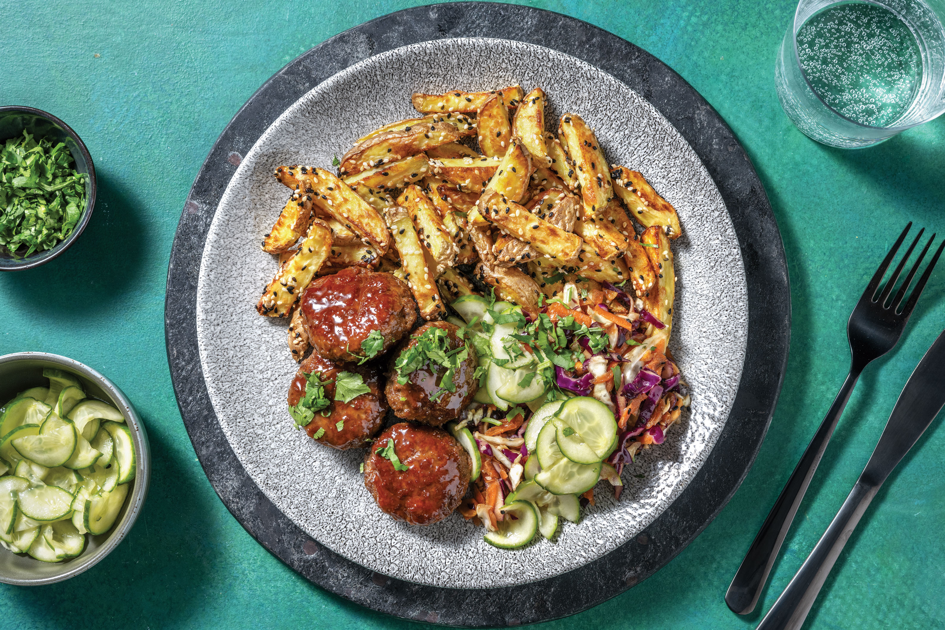 Honey Soy-Glazed Beef Rissoles