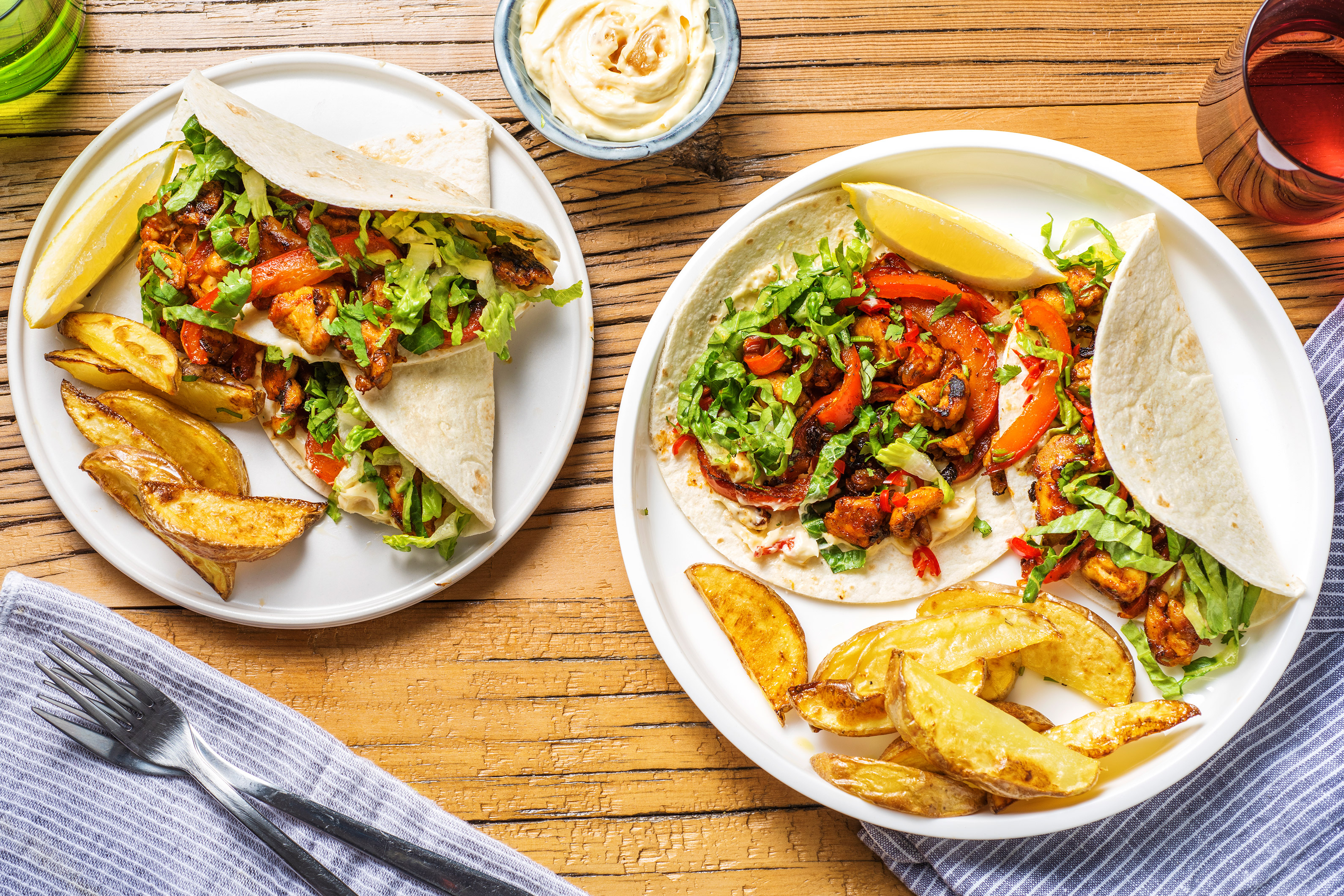 Sticky Mango Chicken Wraps