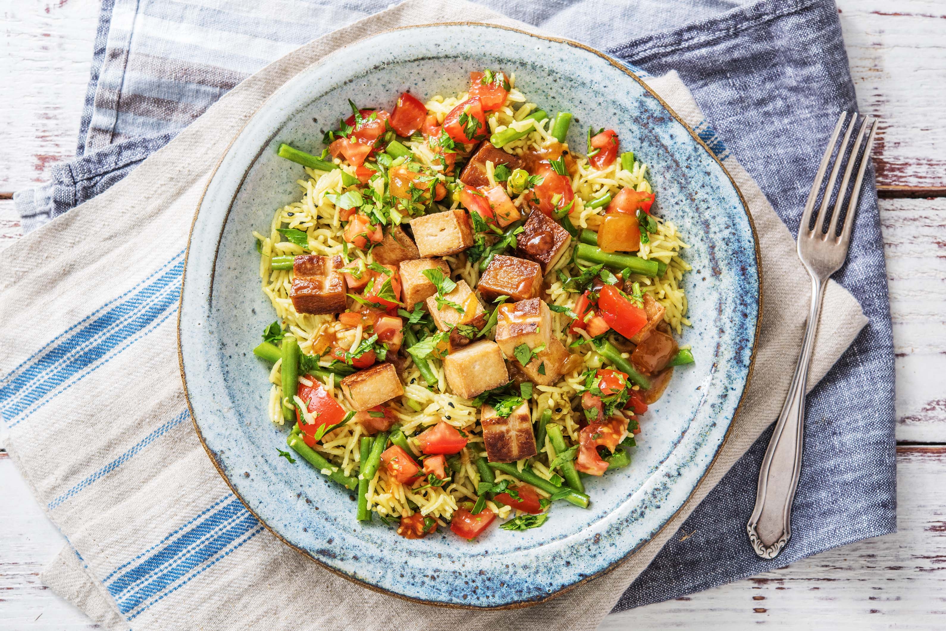 Sticky Tofu Pilaf