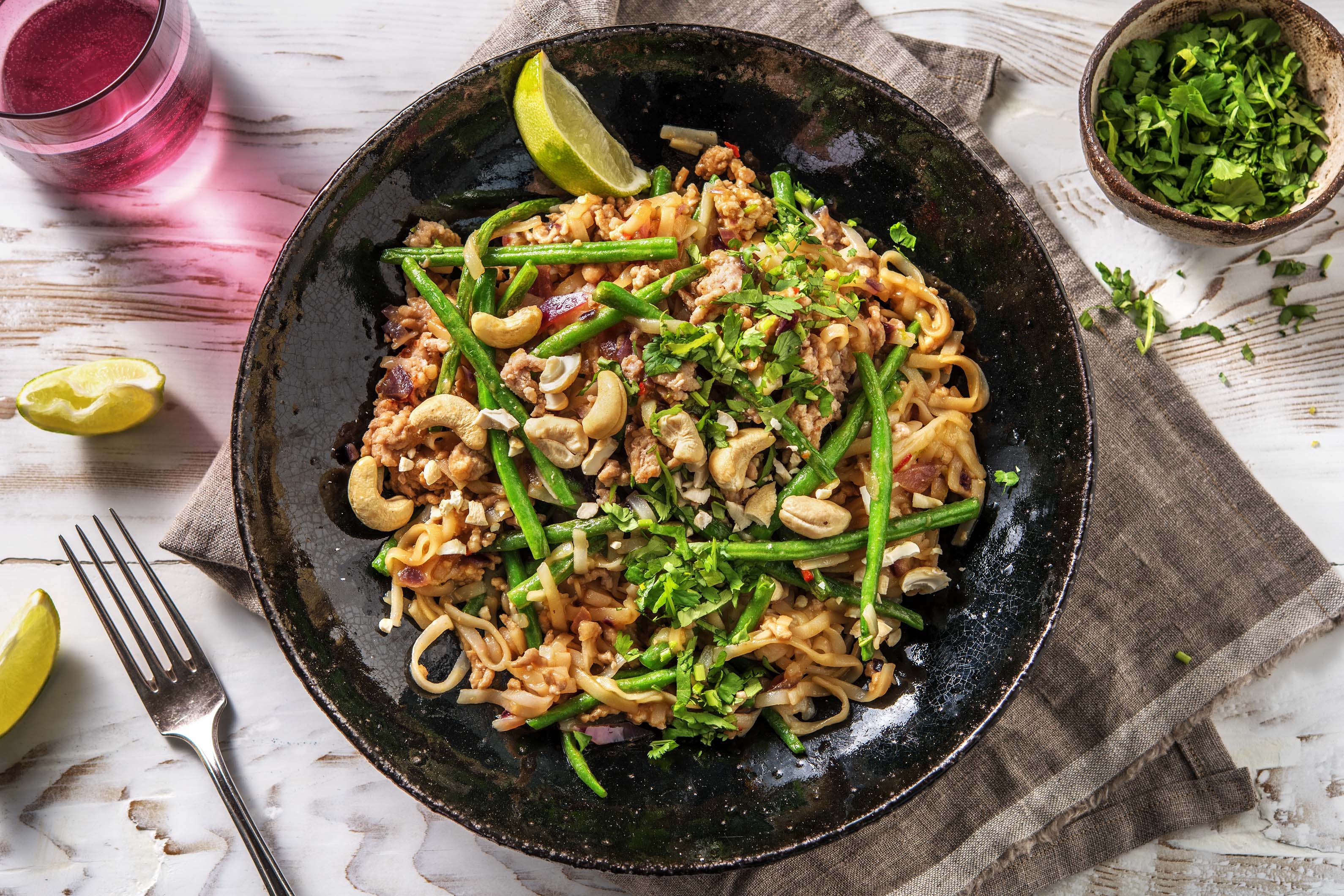 Sauté de nouilles au porc