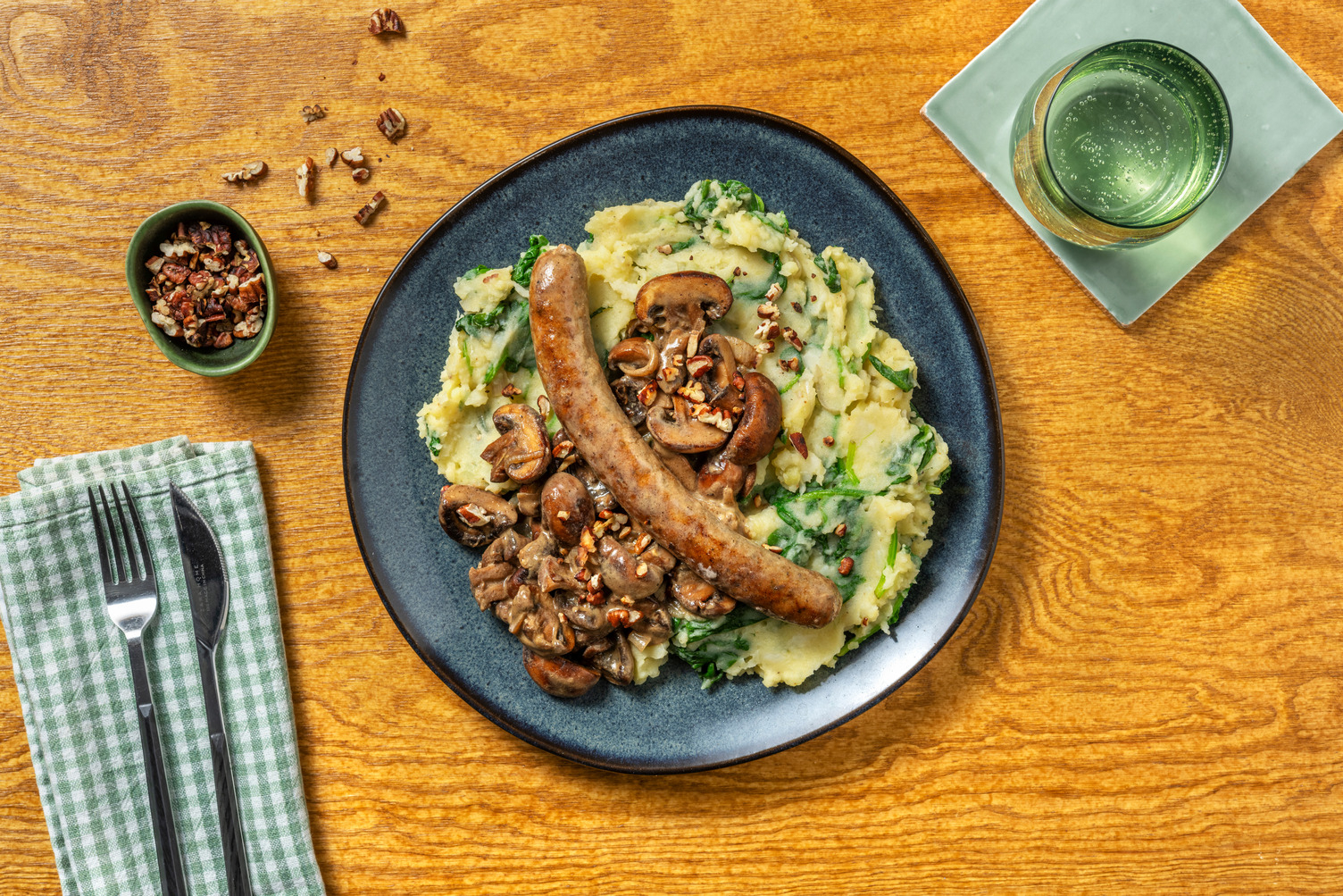 Spinaziestoemp met boerenworst