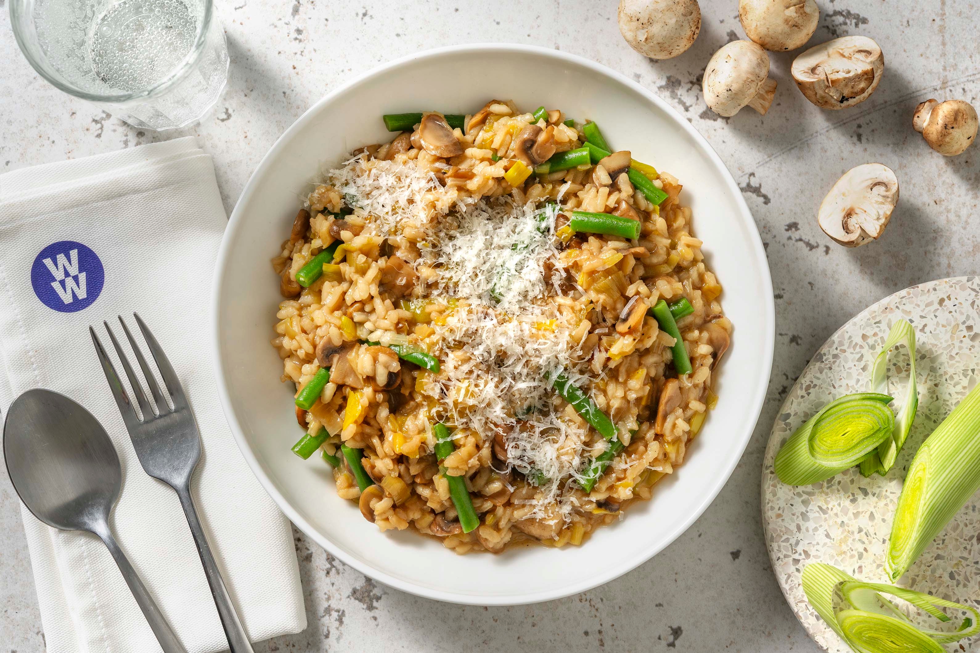 Stovetop Mushroom & Leek Risotto