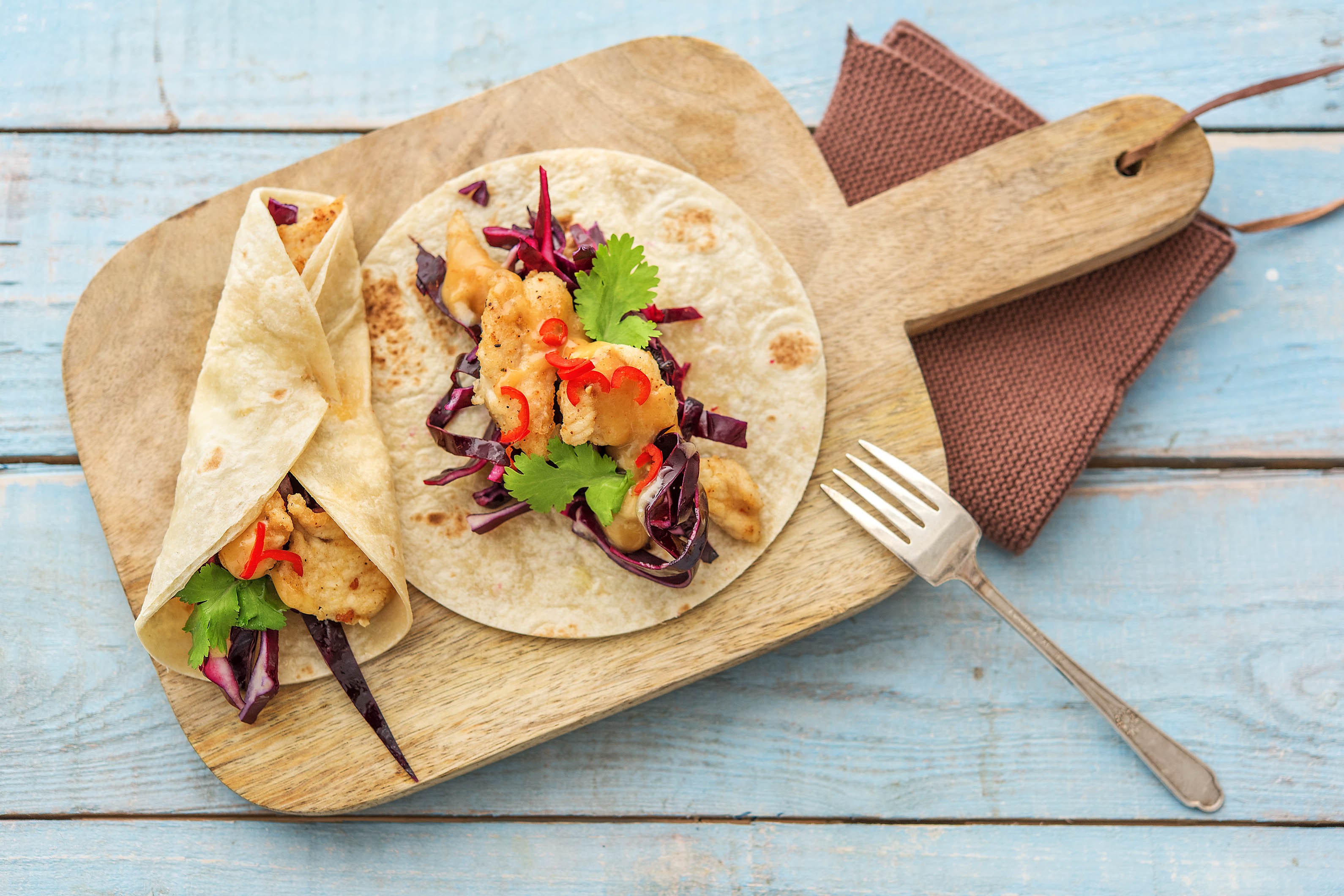 Chicken & Cabbage Slaw Tacos