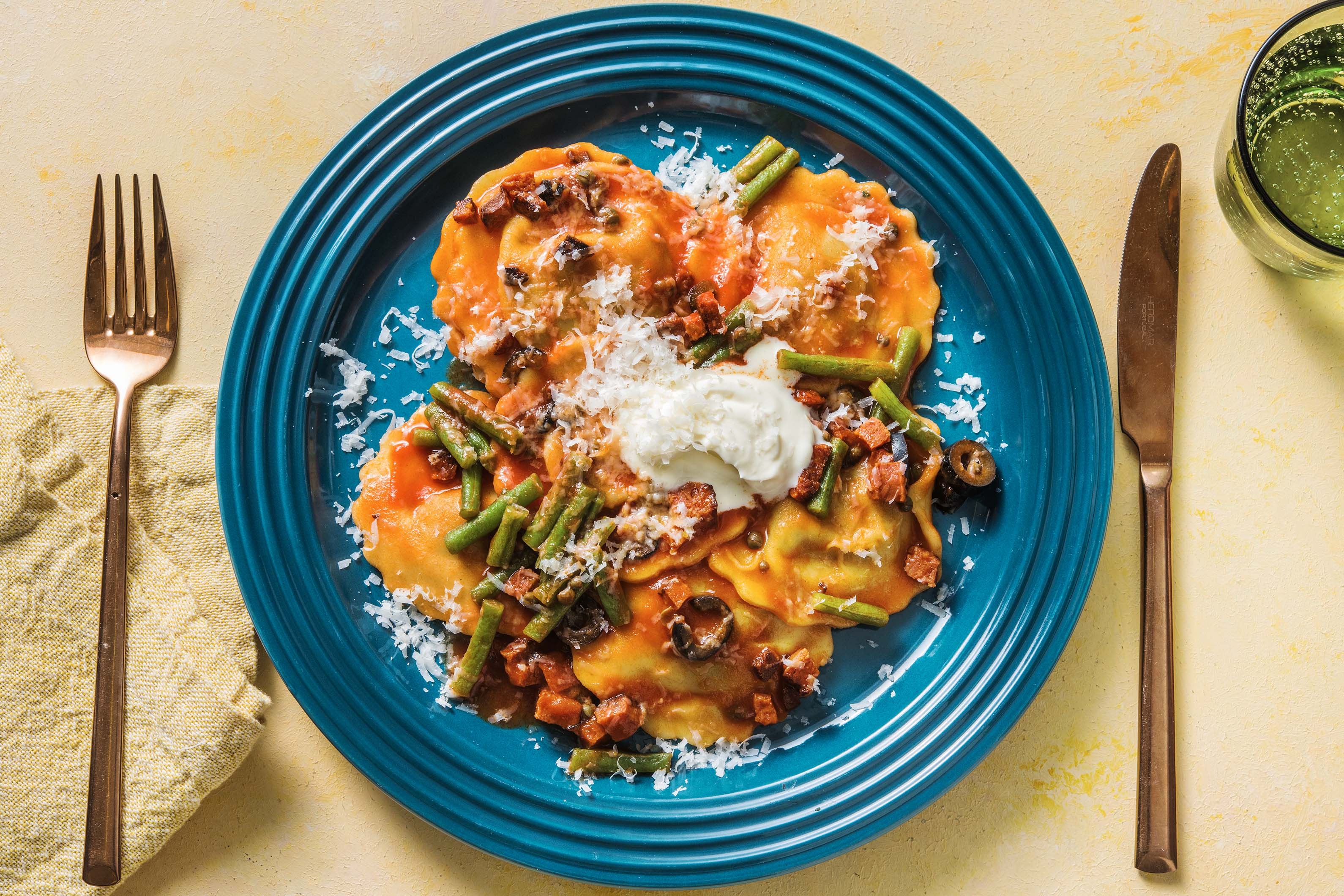 Fresh Filled Pasta with Chorizo Bravas Sauce