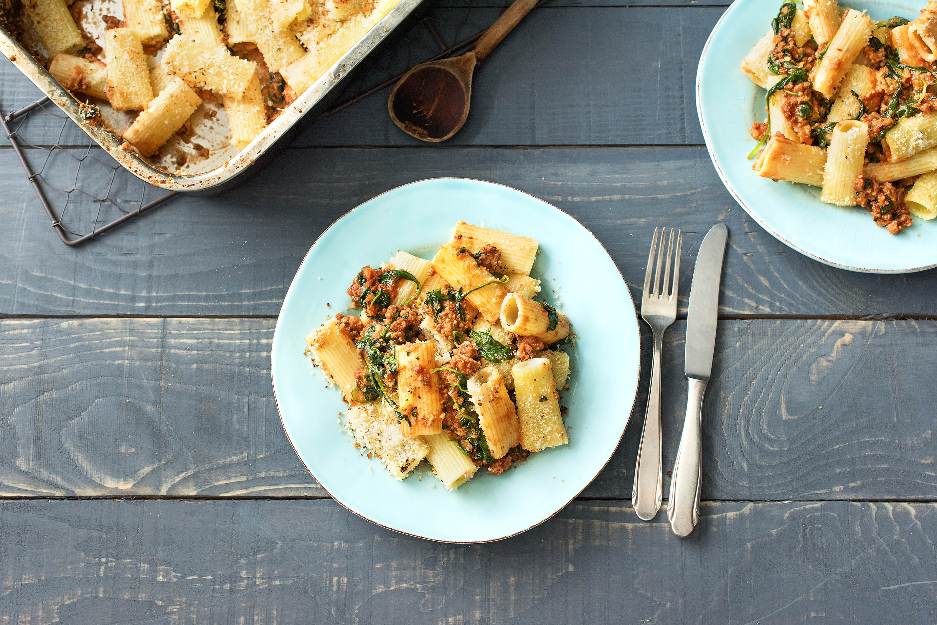Superquick Lamb and Pasta Bake