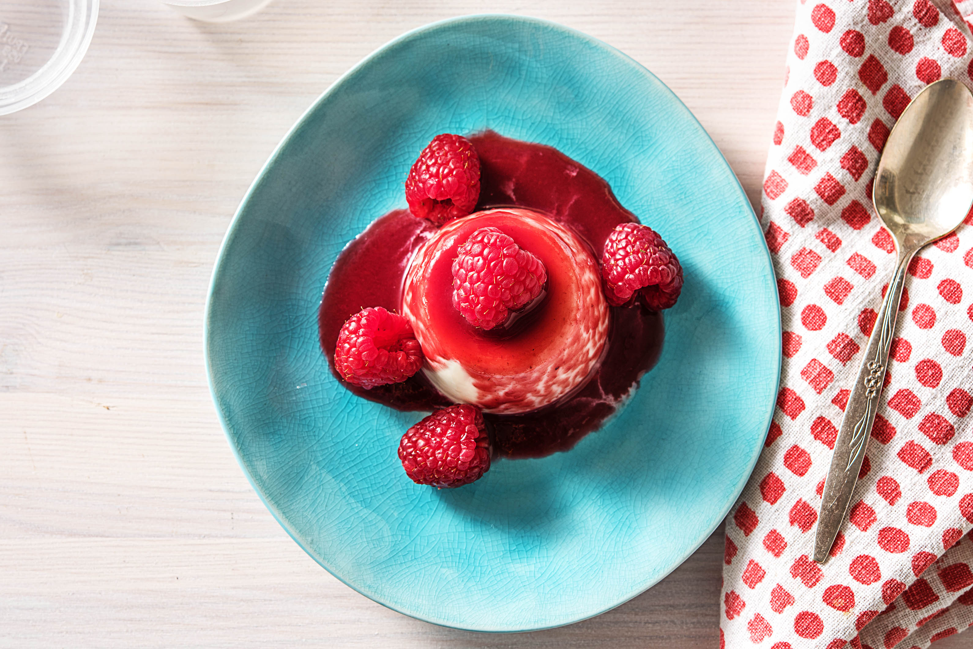 Panna cotta rapido ave des framboises fraîches (2x 130gr / prêt-à-manger)