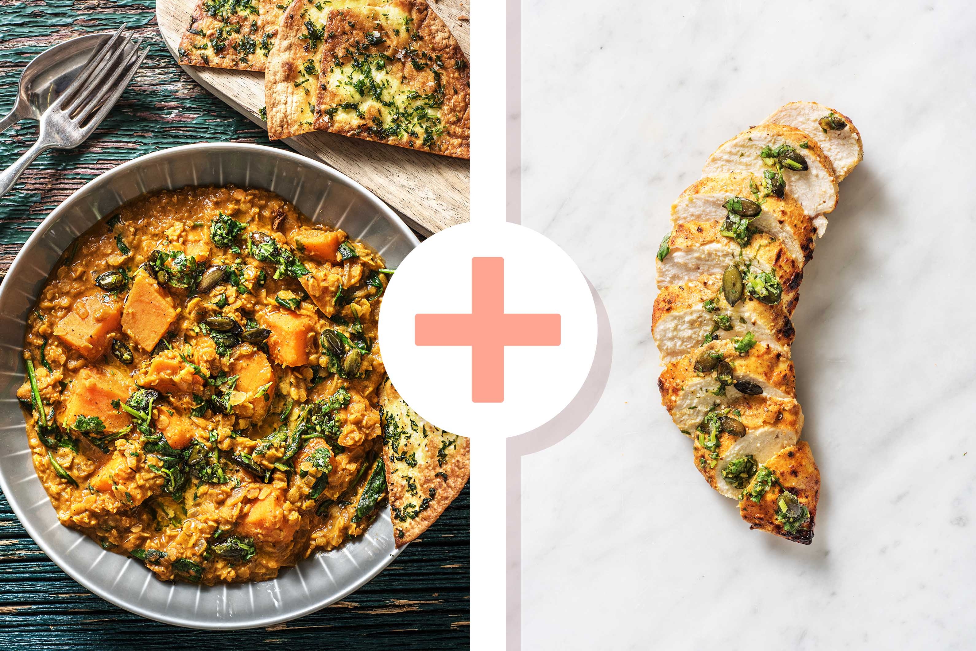 Indisches Dal mit Süßkartoffel,