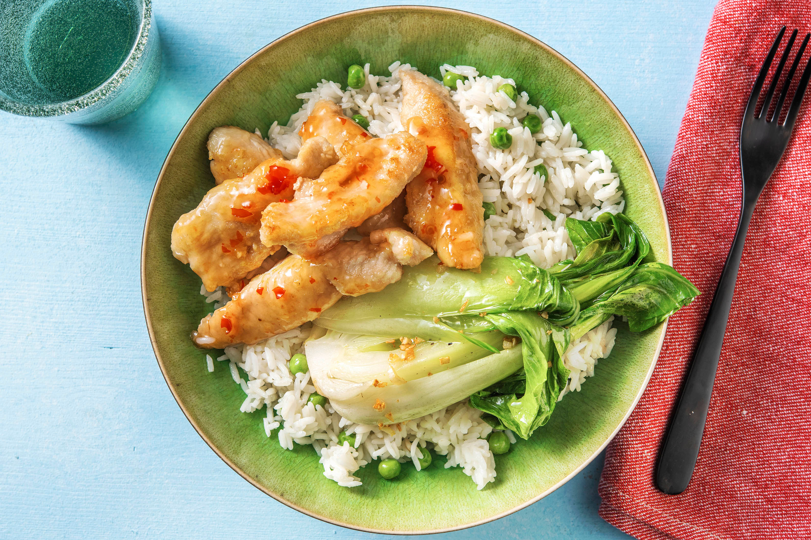 Dinde au sésame et au chili doux