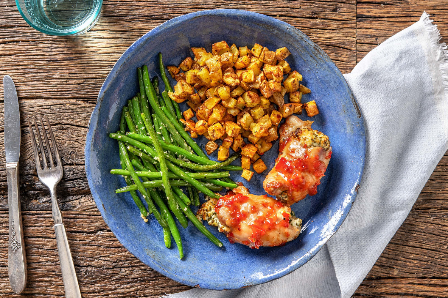 Poulet farci au fromage de chèvre et ciboulette