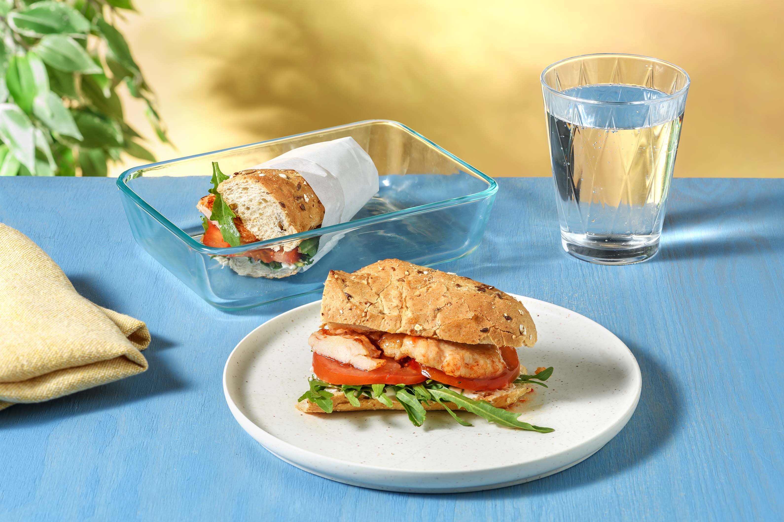 Sweet Chilli Chicken Sarnie with Rocket, Tomato and Mayo