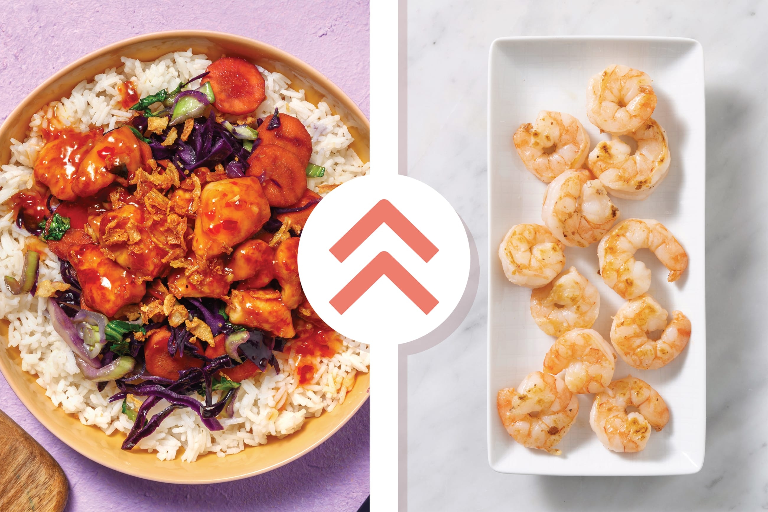 Sweet Chilli-Soy Prawns & Garlic Rice