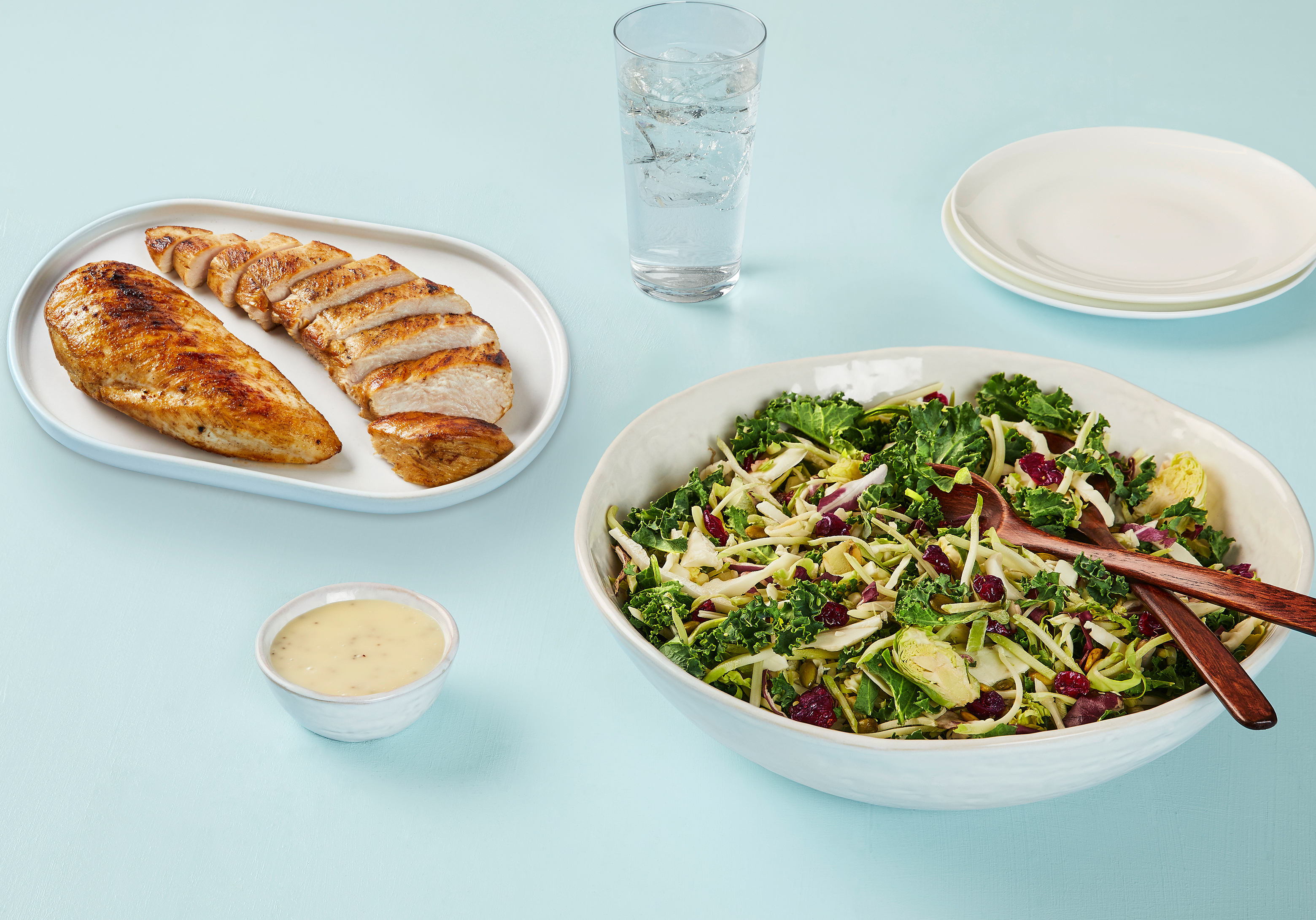 Sweet Kale Salad & Fully Cooked Chicken