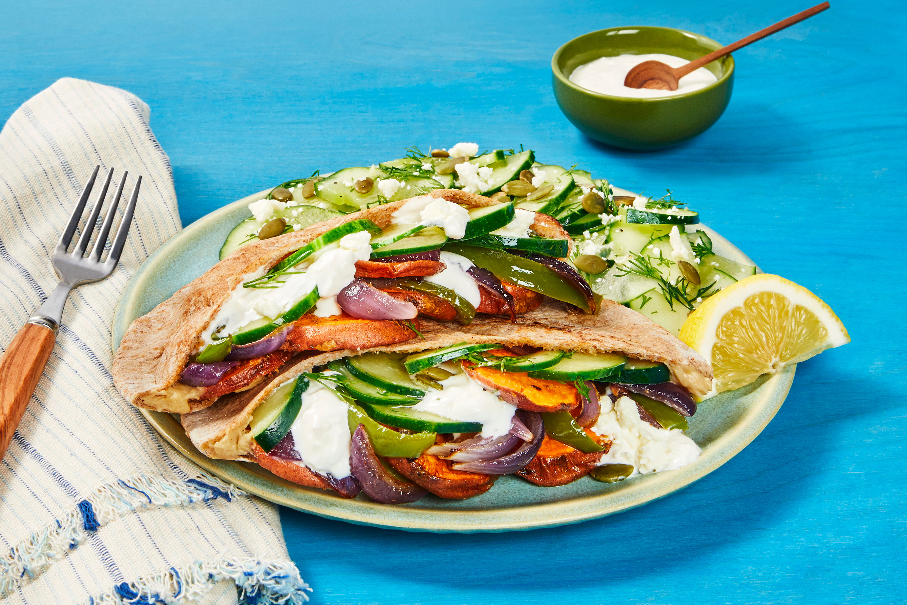 Sweet Potato & Pepper Pita Pockets