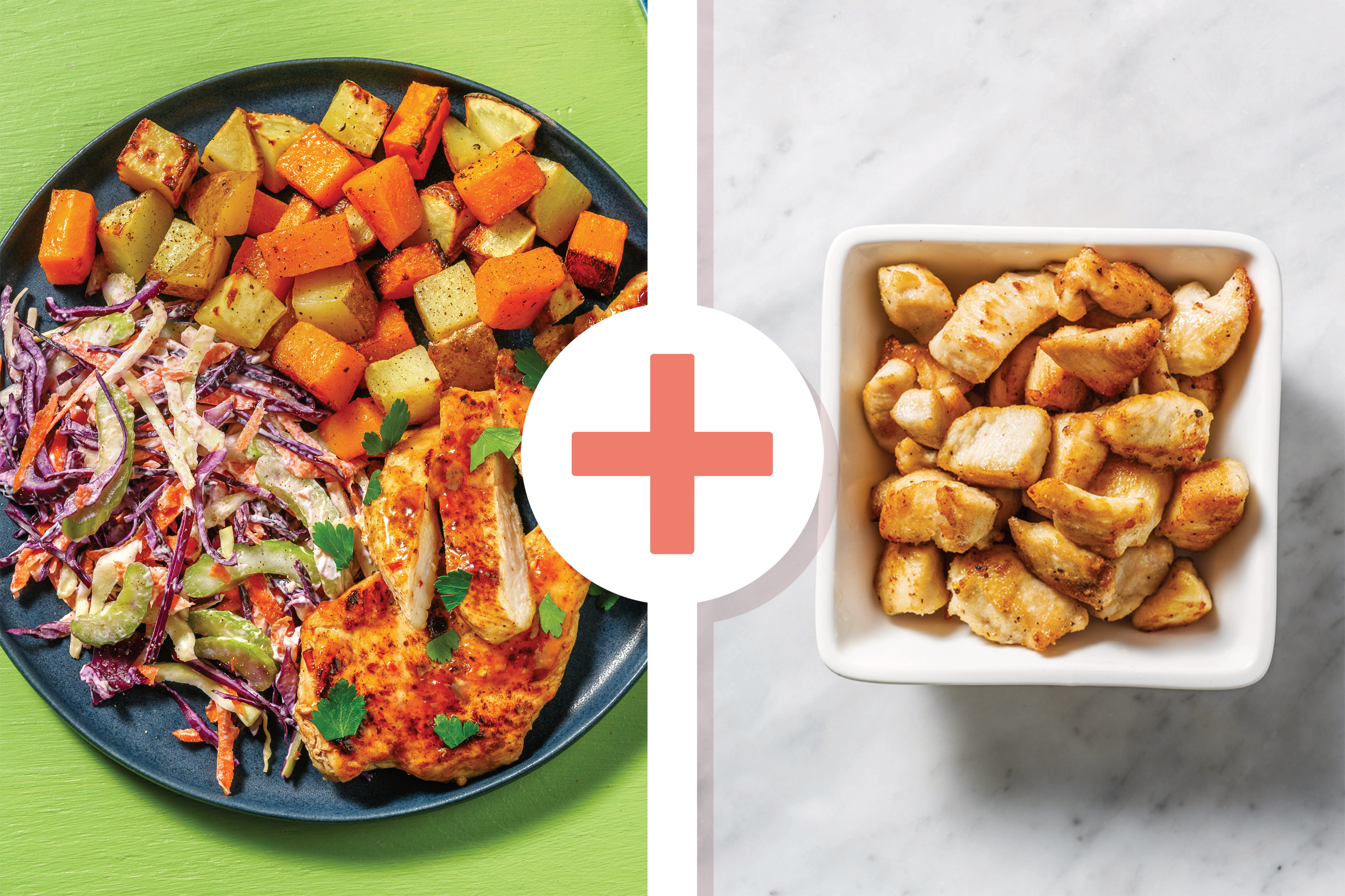 Easy Sweet Chilli-Glazed Double Chicken & Celery Slaw