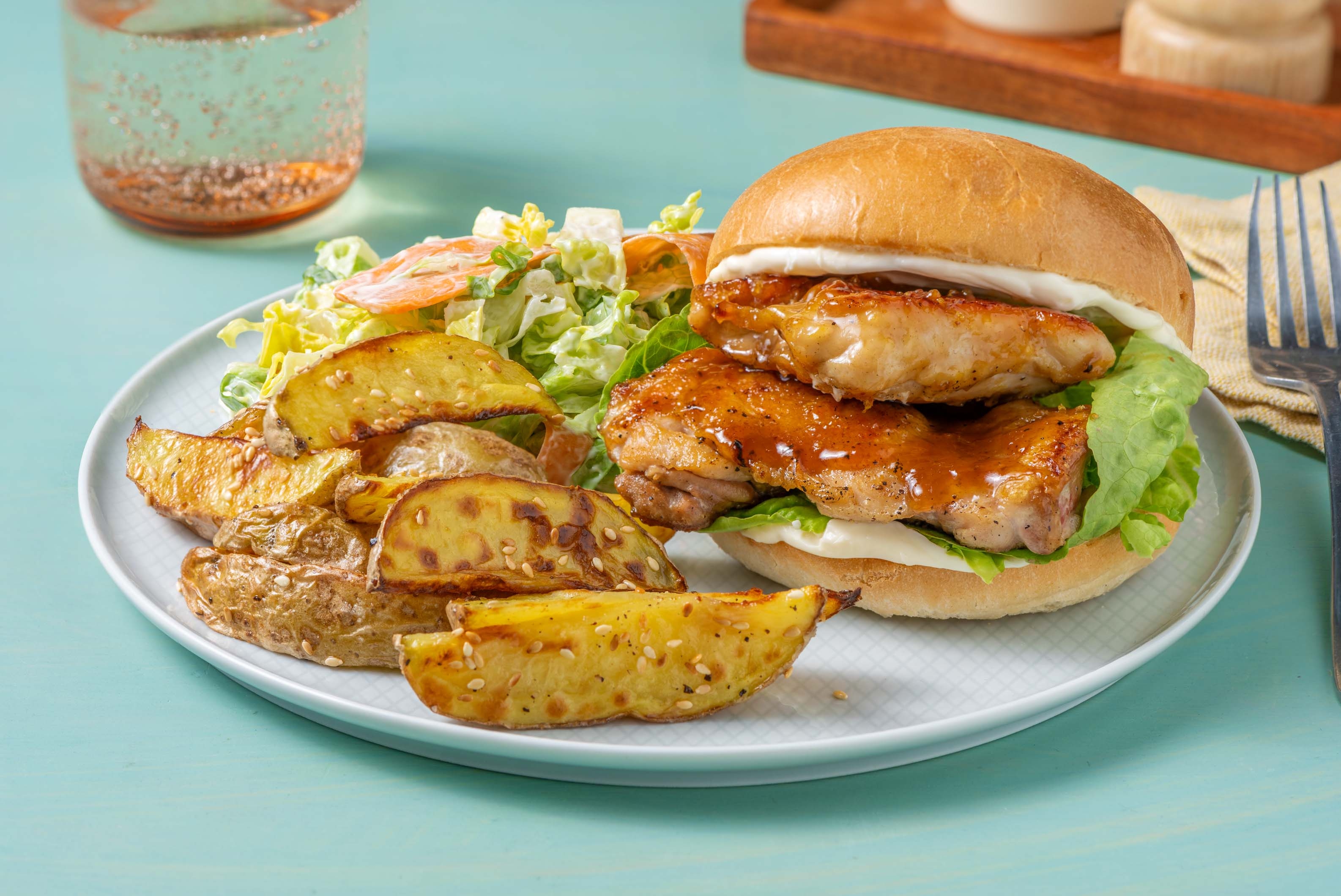 Szechuan Glazed Chicken Burger