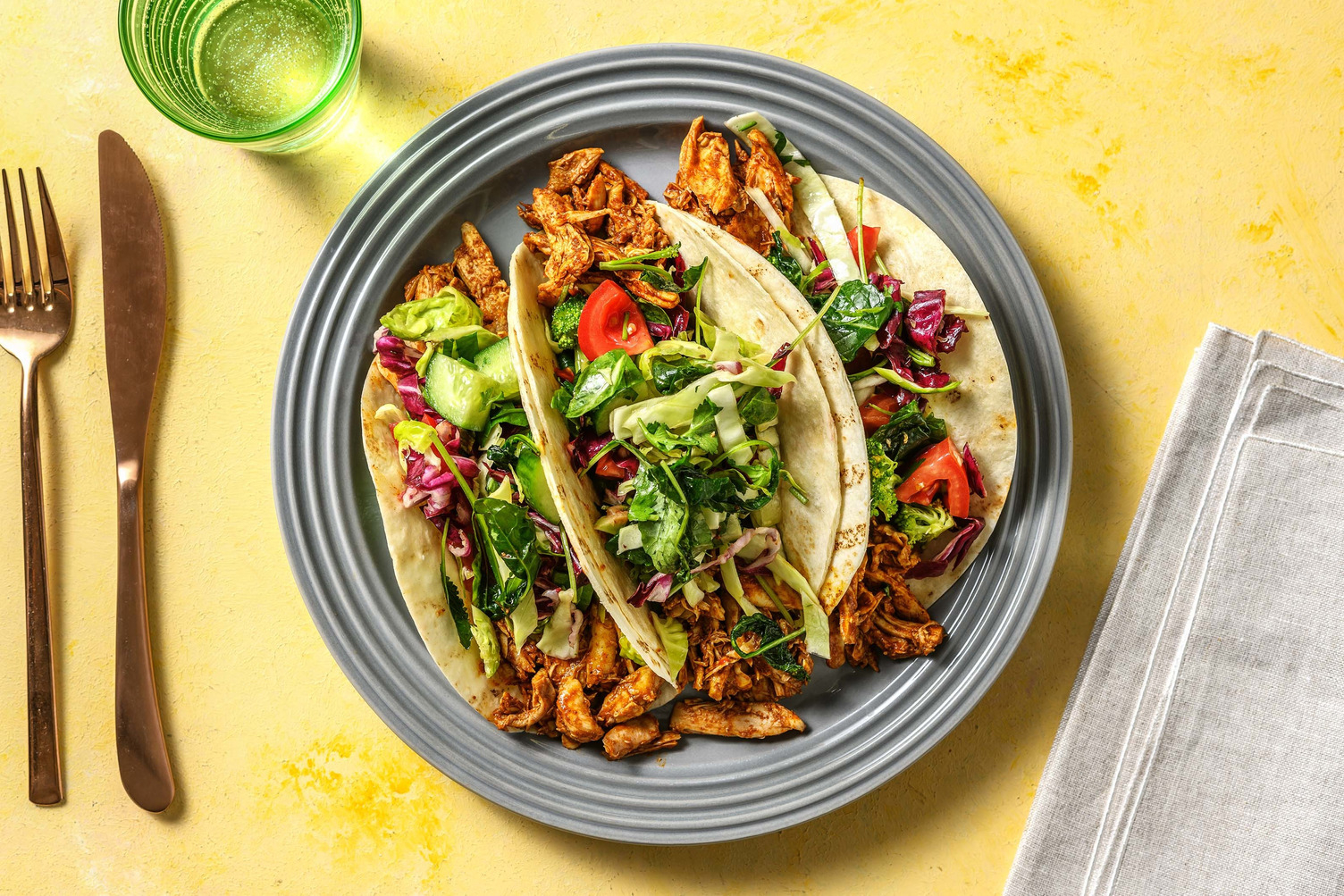 Pulled Chicken Tikka Tacos