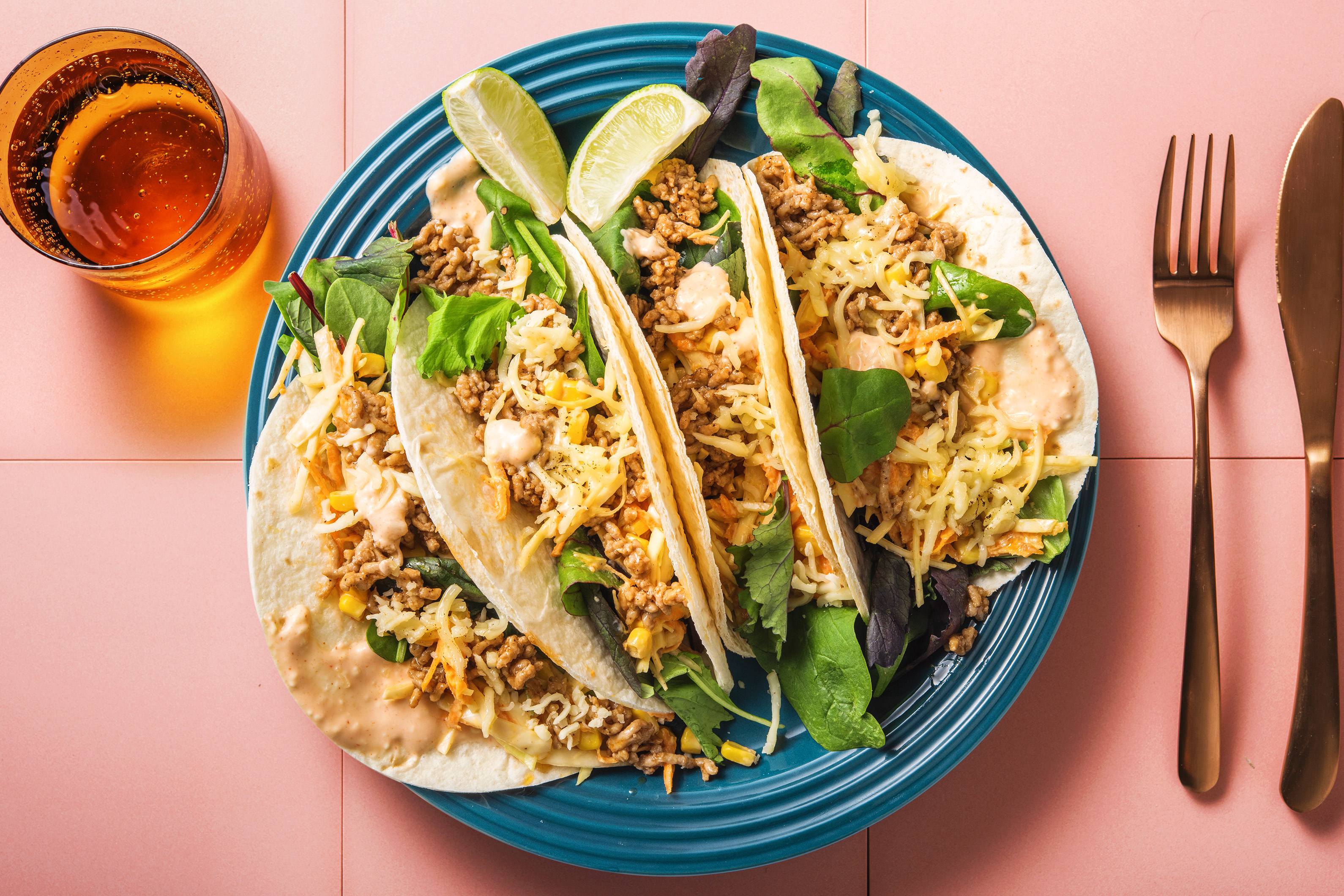 Tacos mit Karotten-Mais-Salat