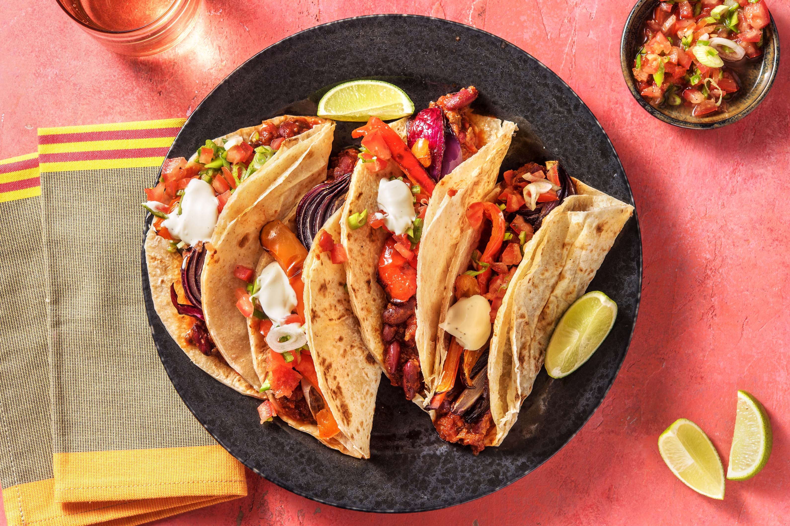 Tacos mit vegetarischem Chili