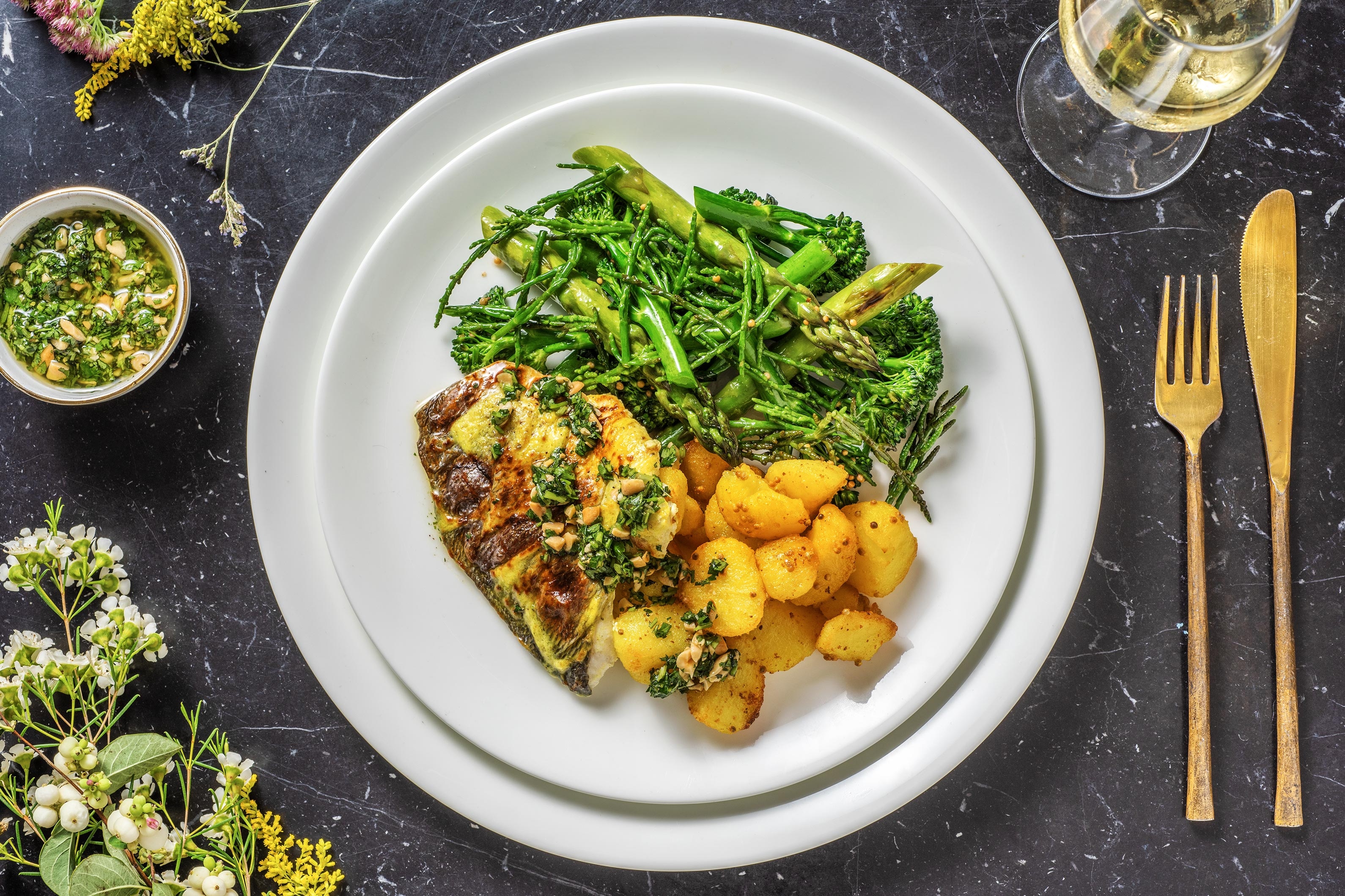 Tandoori Sea Bream and Turmeric Roast Potatoes