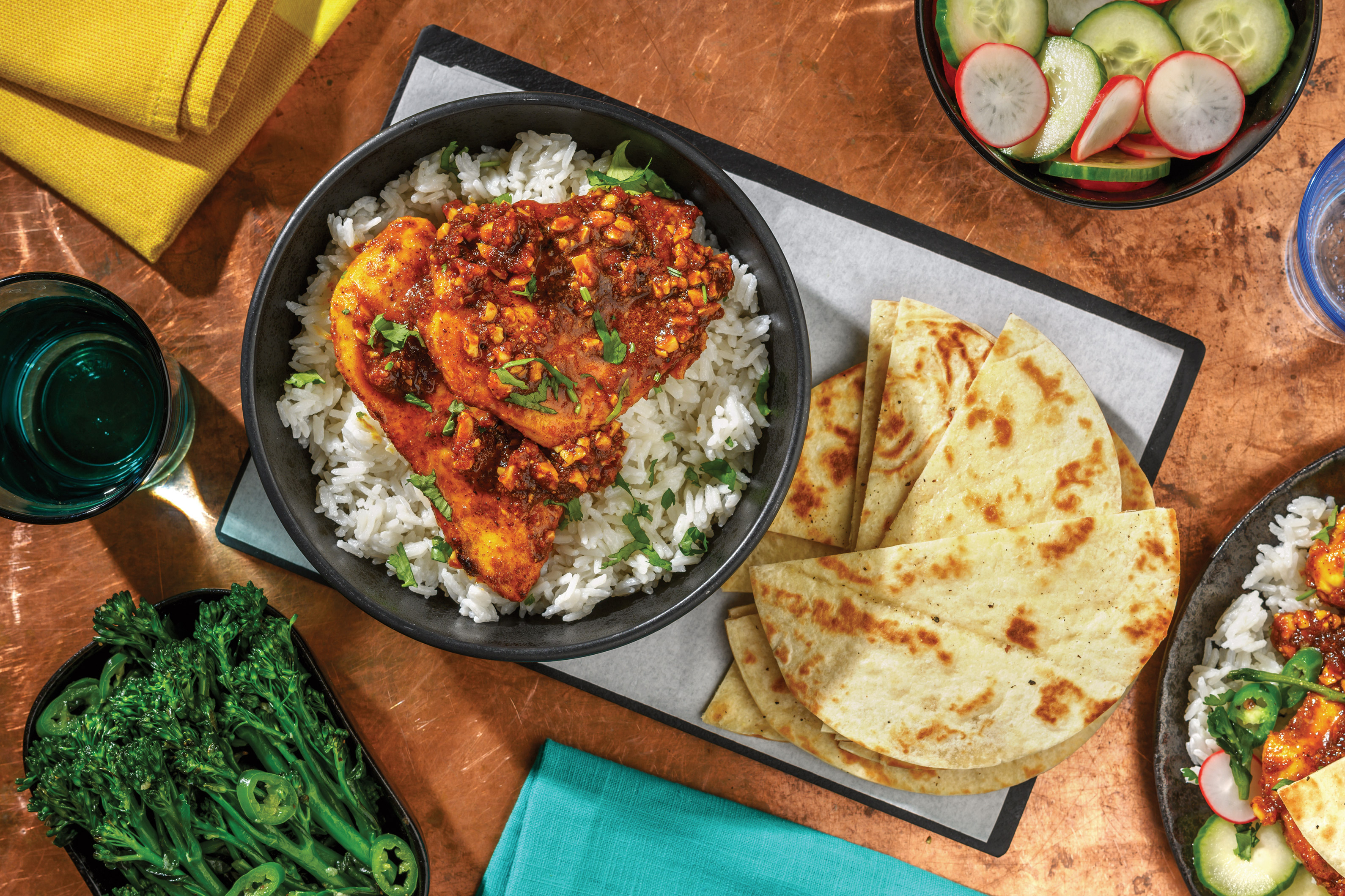 Malaysian Satay Chicken & Stir-Fried Greens