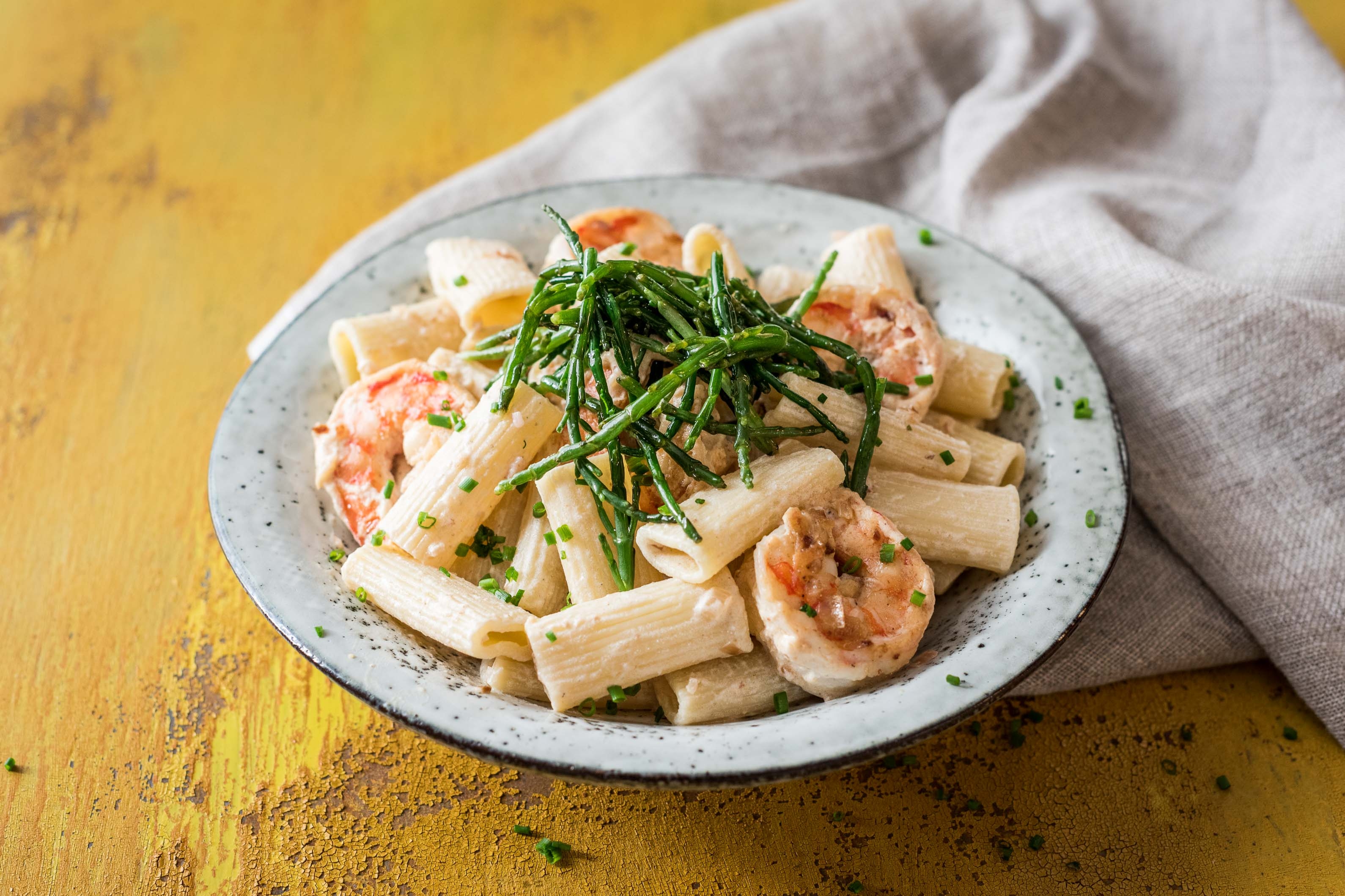Tasteology Prawn and Crème Fraîche Rigatoni