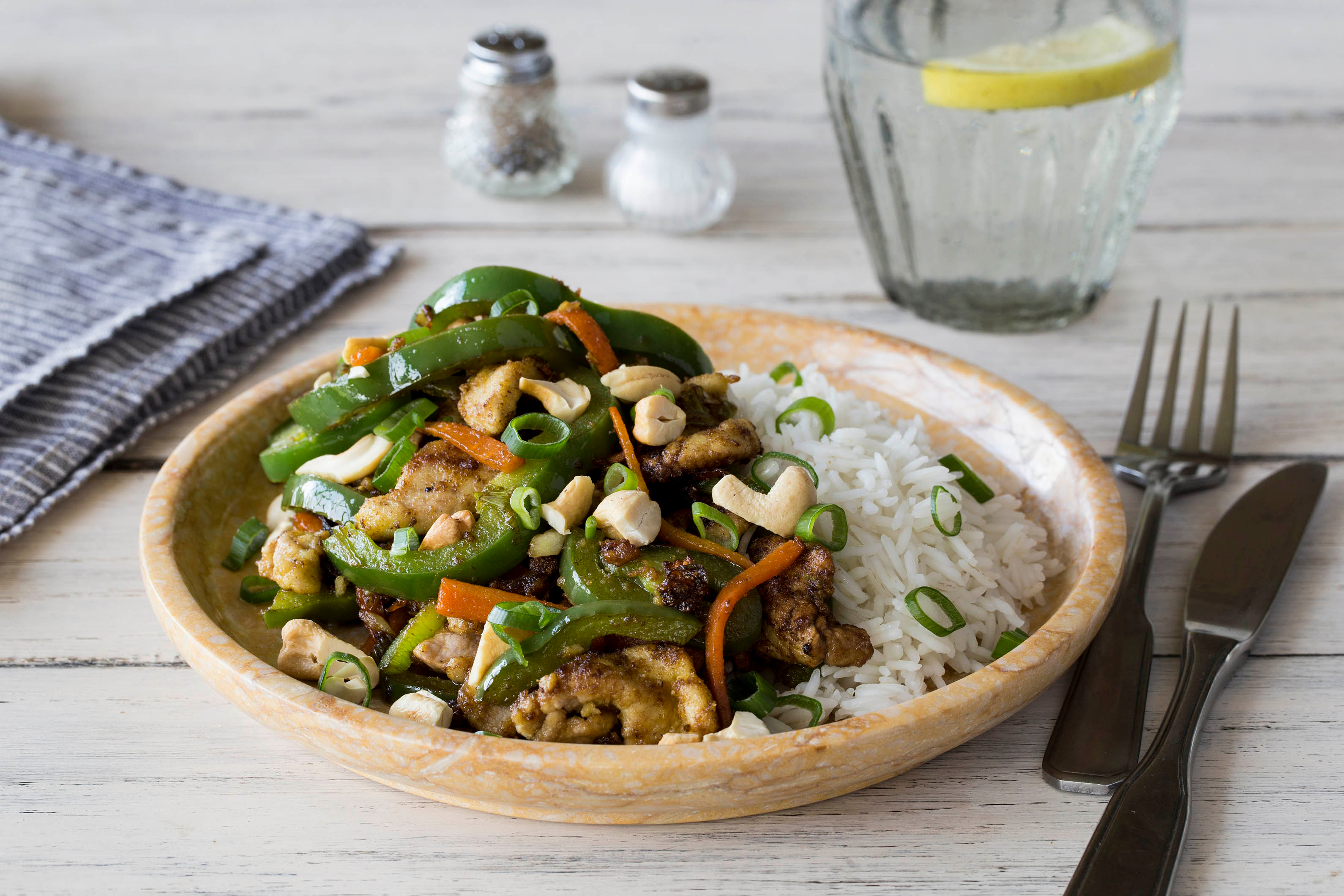 Tender Stir Fried Pork with Cashew Nuts