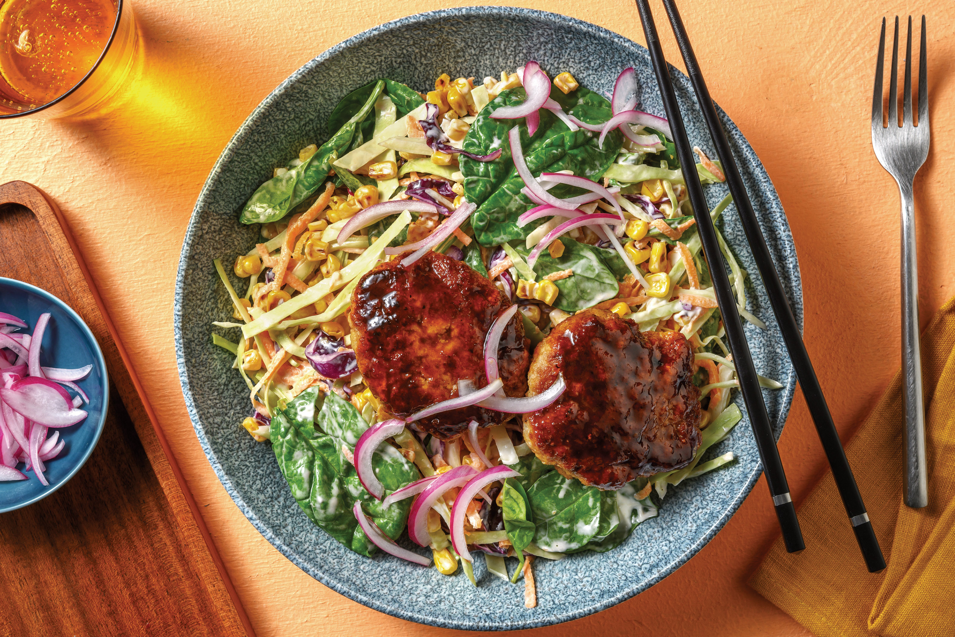 Quick Teriyaki Pork Burger Bowl