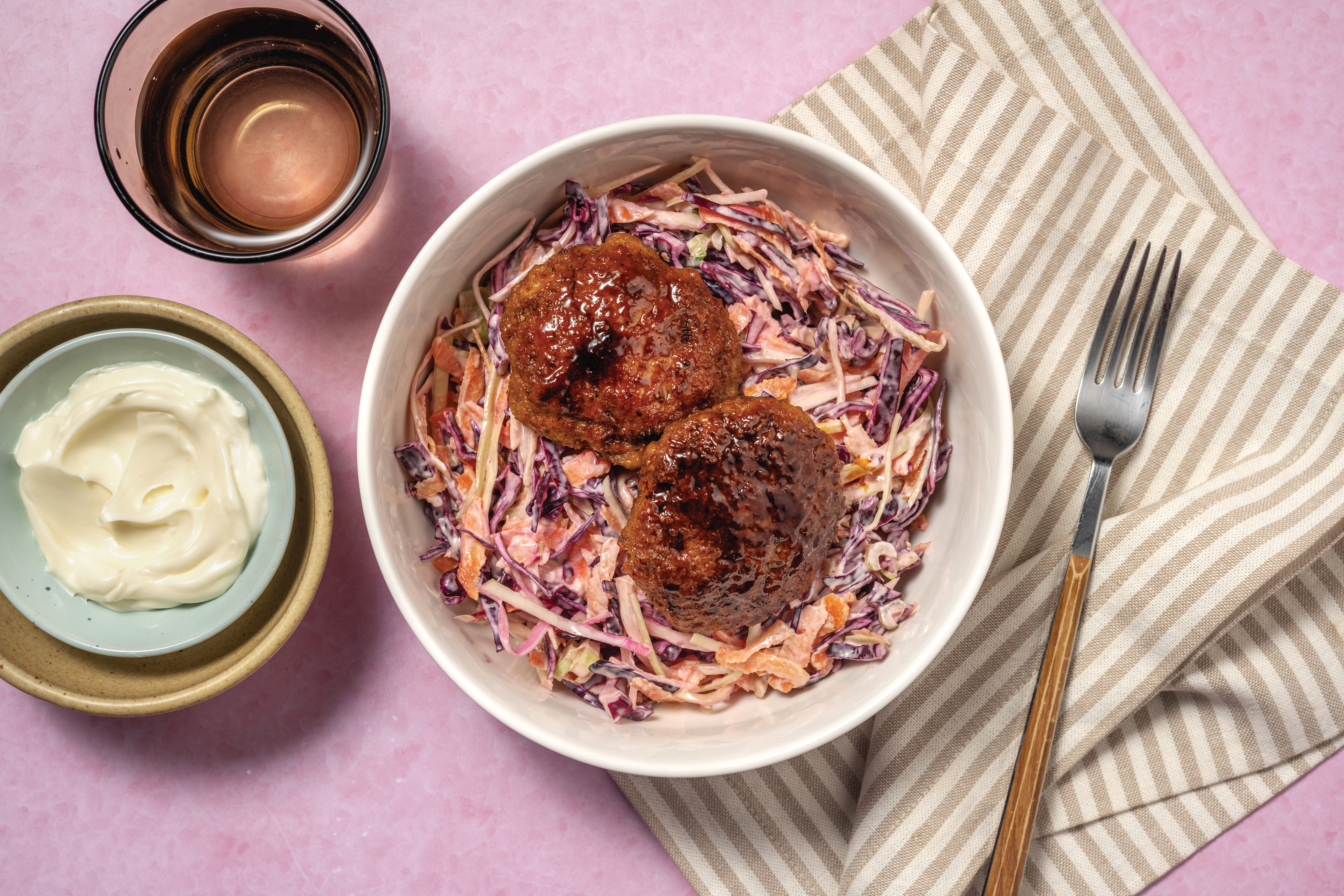 Quick Honey-Soy Pork Burger Patty Bowl