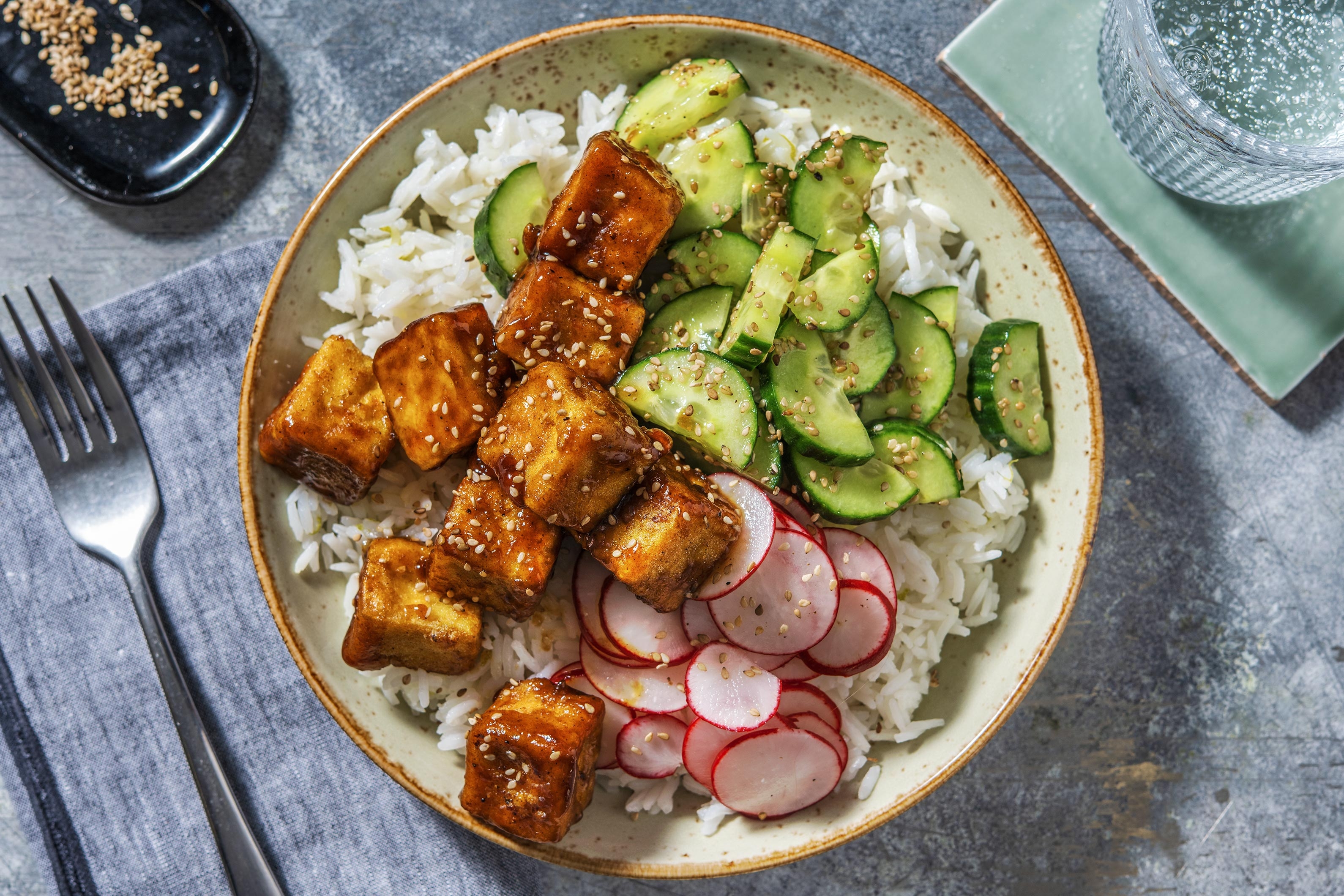 Teriyaki Tofu Rice Bowl