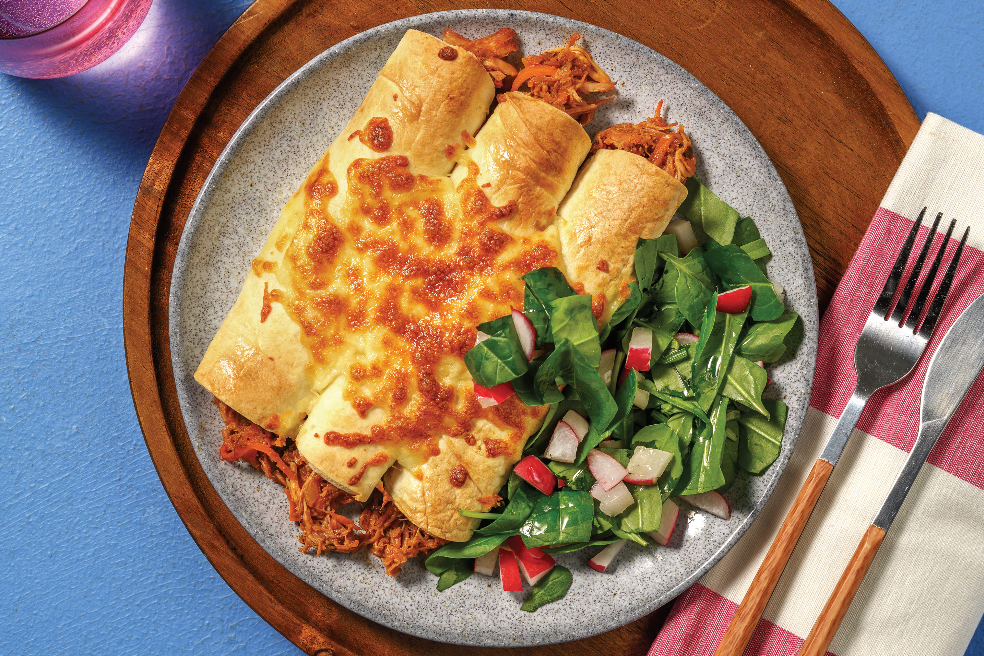 Easy Tex-Mex Pulled Pork Enchiladas