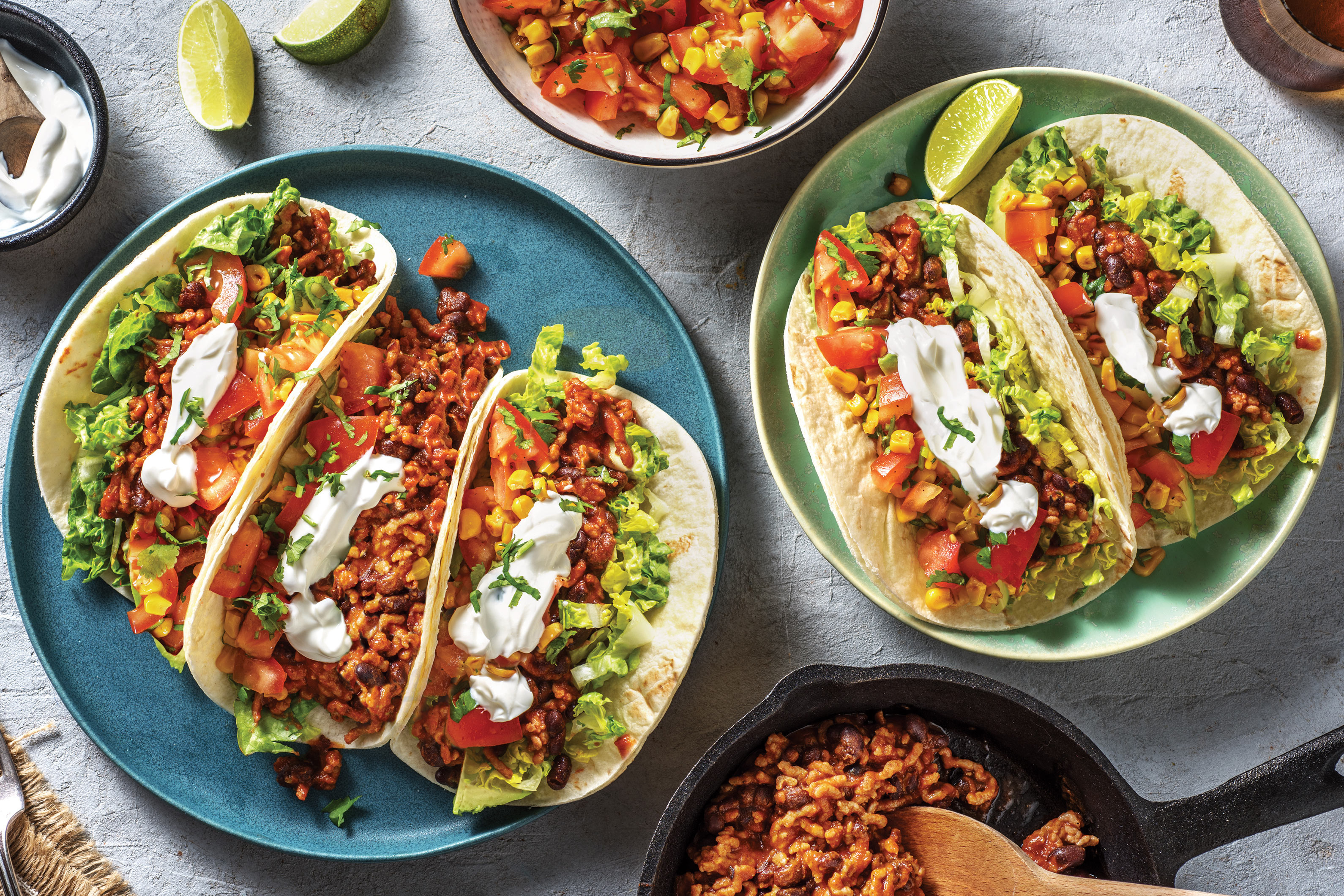 Tex-Mex Pork & Bean Tacos
