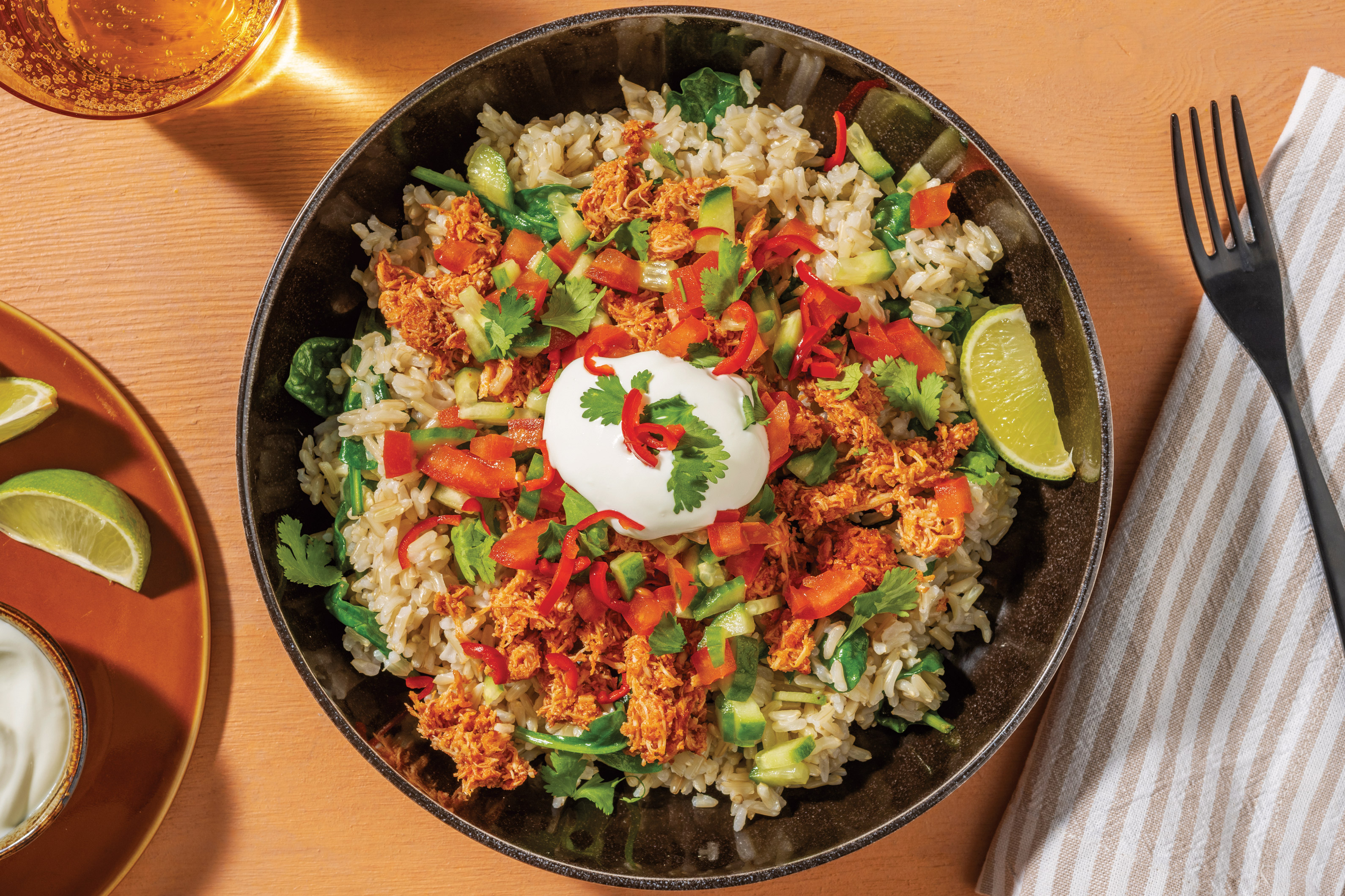 Tex-Mex Pulled Chicken & Brown Rice