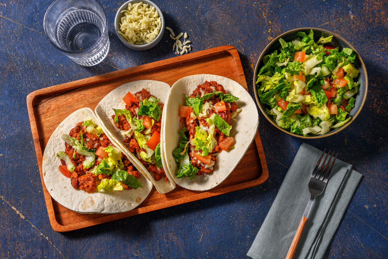 Tex-Mex Style Beef and Bean Tacos