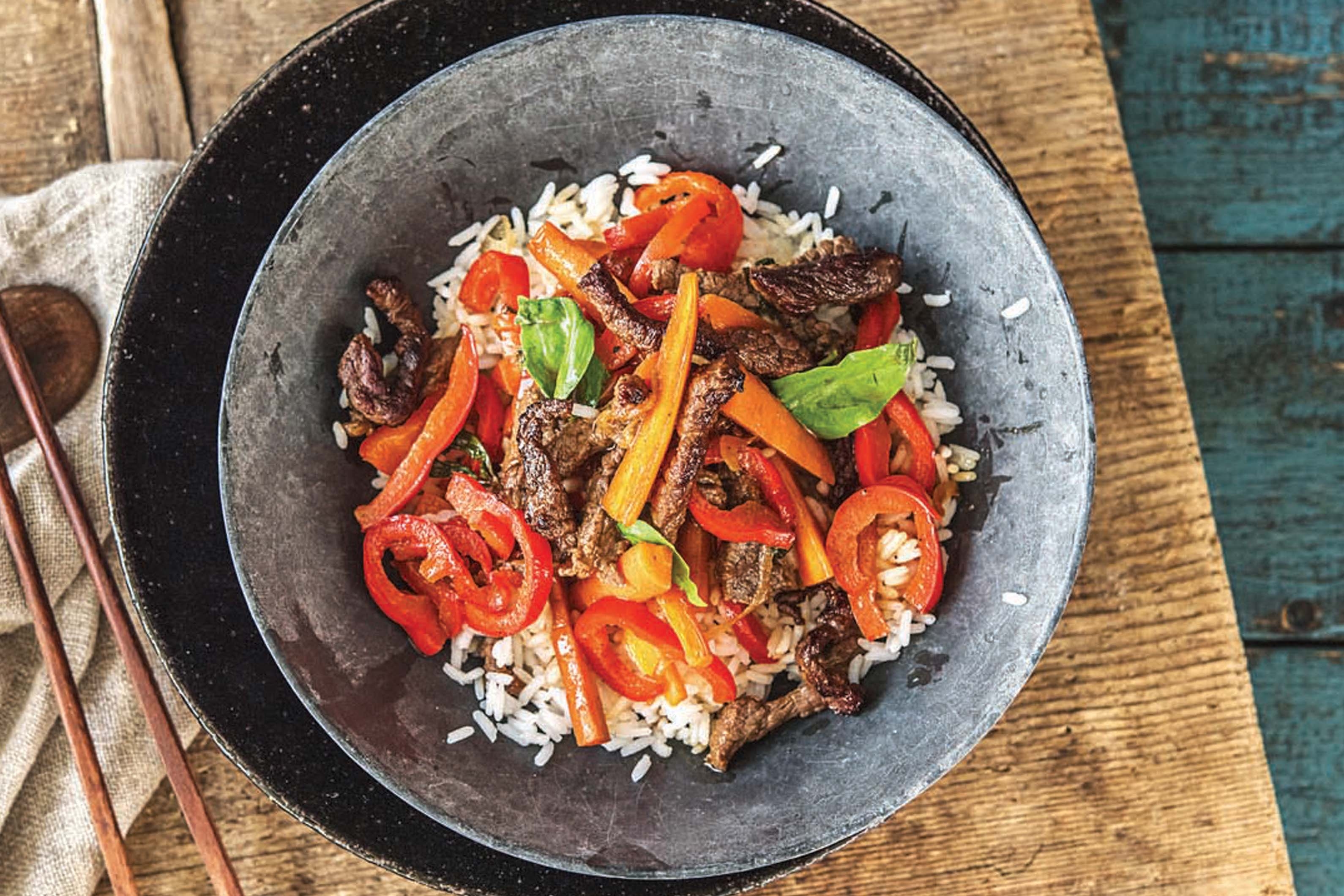 Thai Basil Beef & Vegetable Stir-Fry