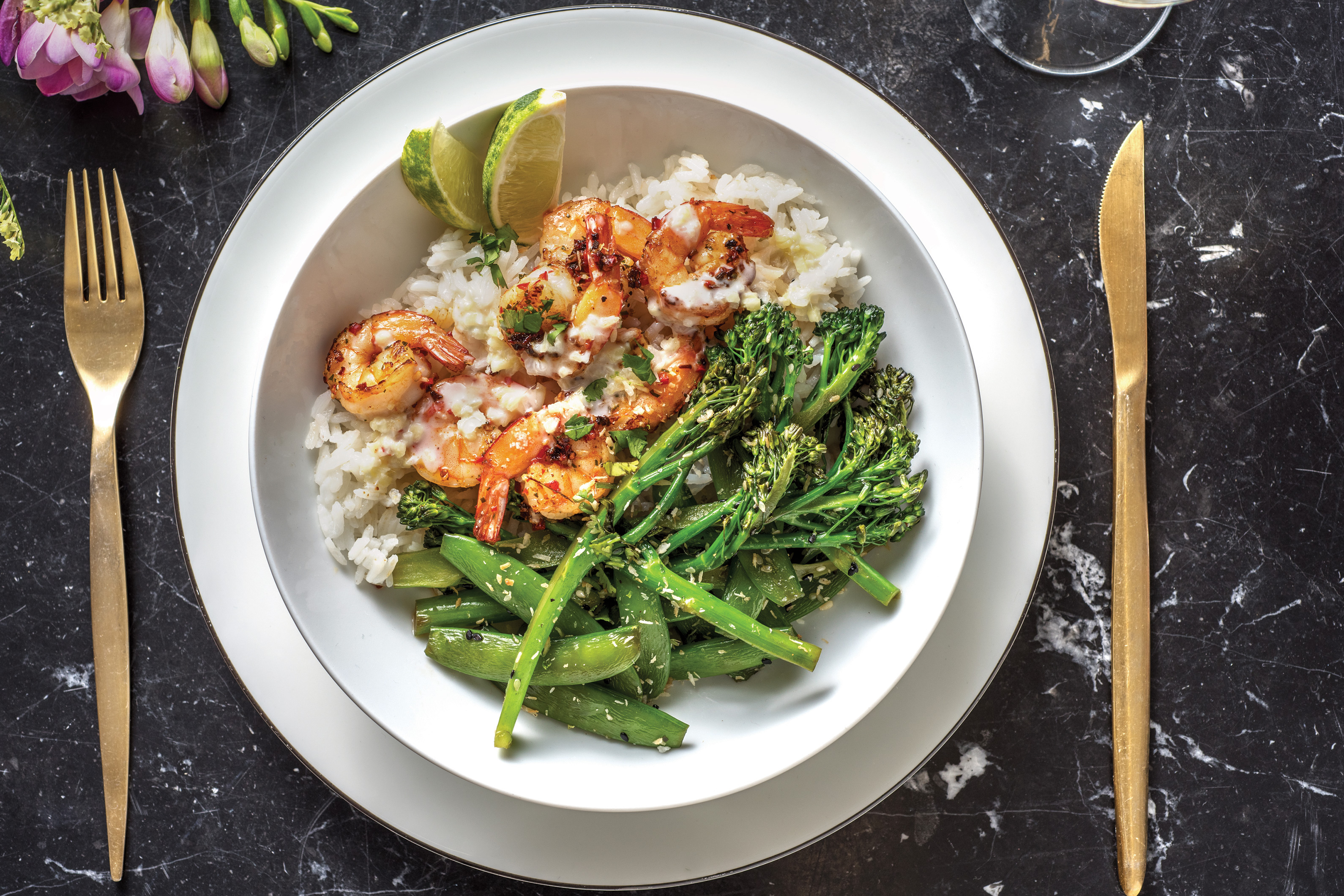 Thai Lime Chilli Prawns & Coconut Sauce