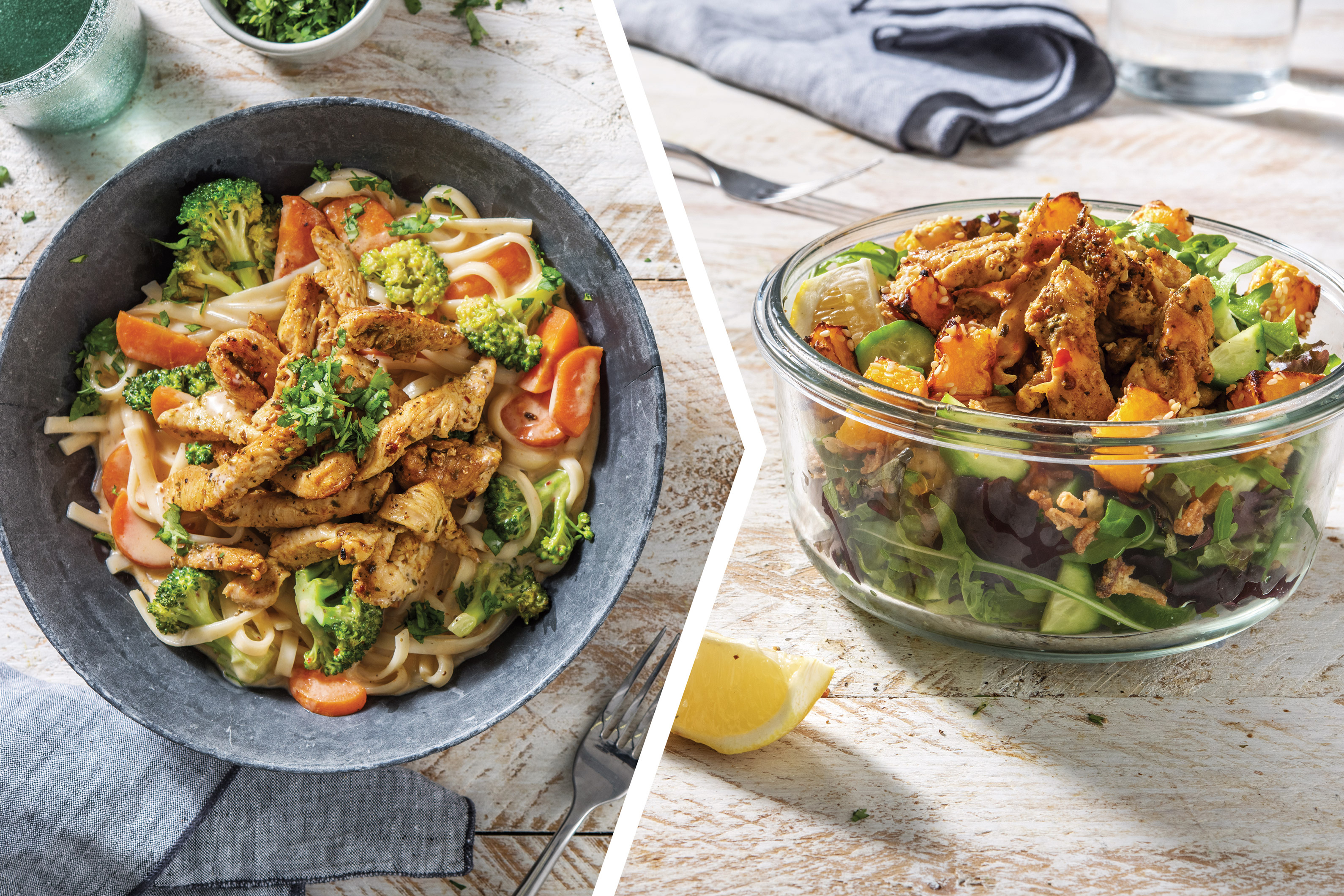 Saucy Thai Red Curry Noodles with Spiced Chicken for Dinner