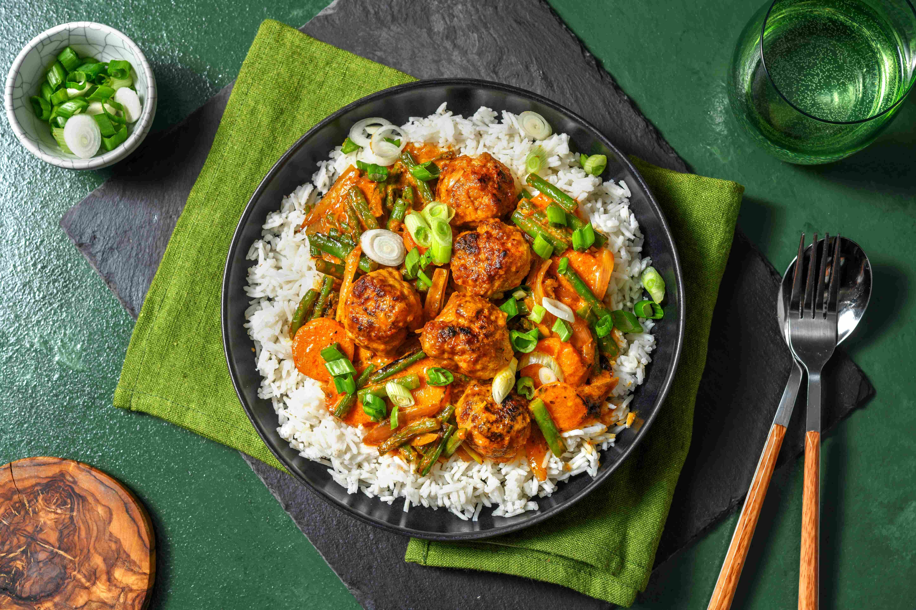 Thai Red Pork Meatball Curry