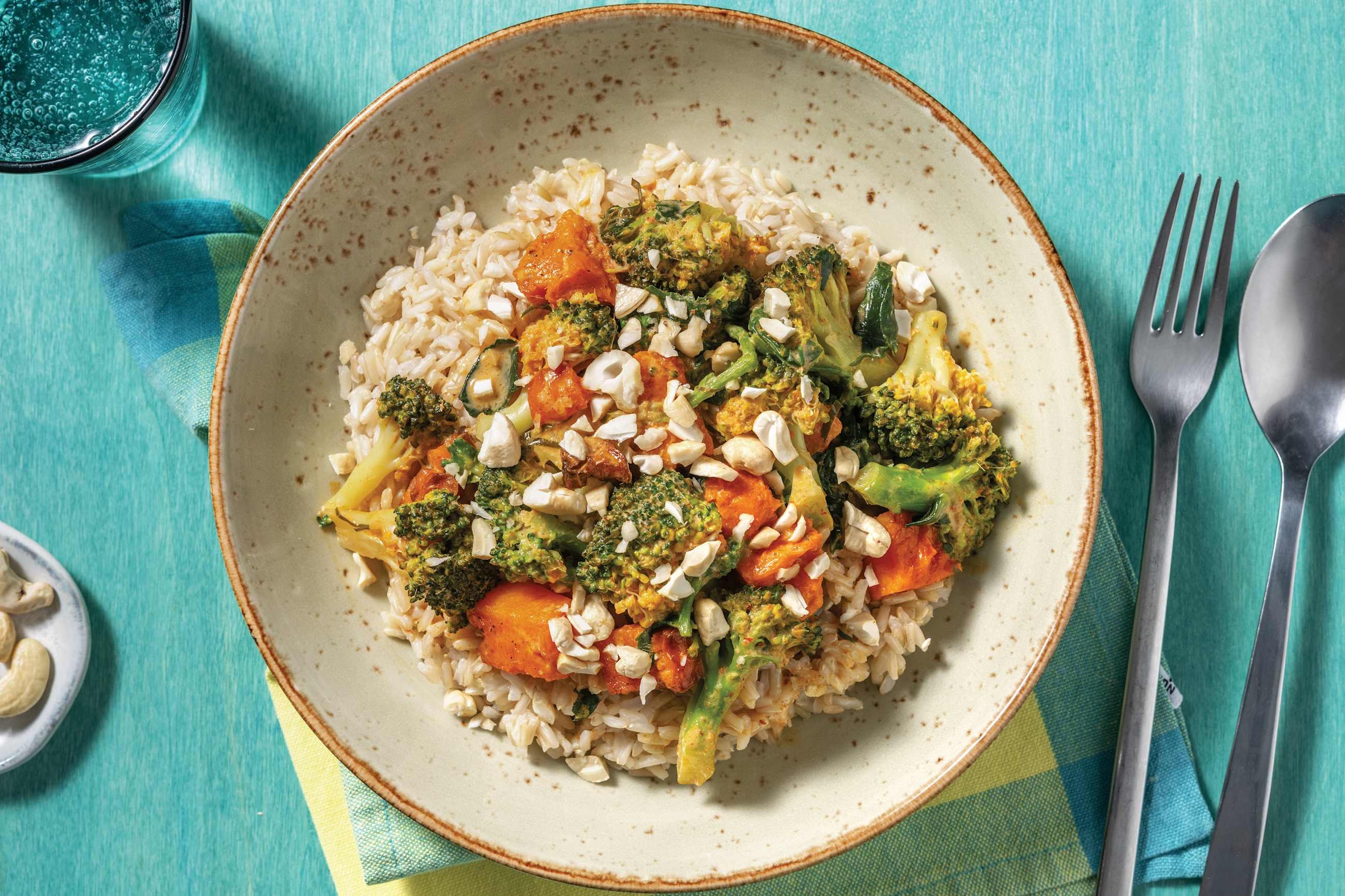 Thai Red Pumpkin & Broccoli Curry