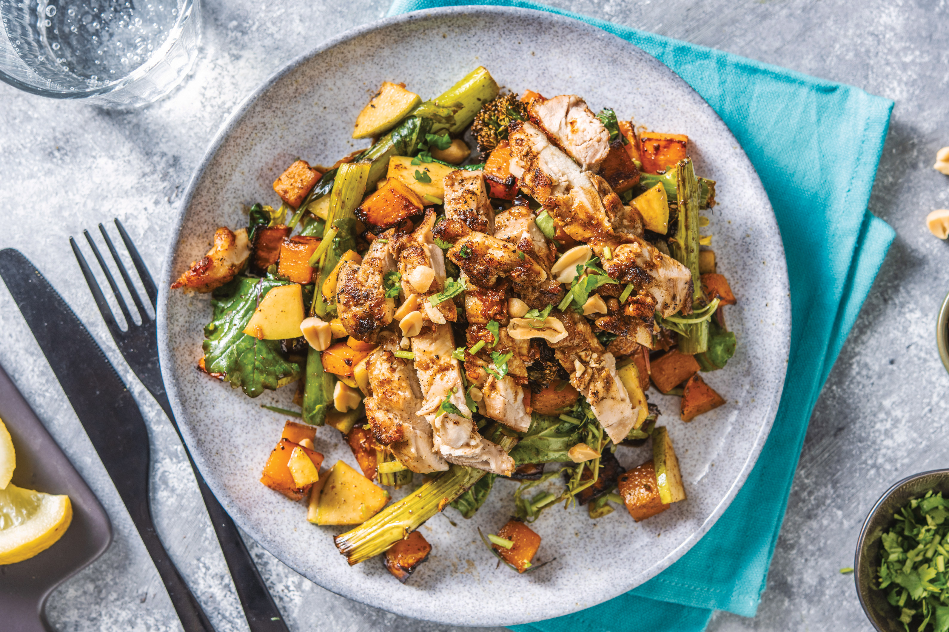 Thai-Style Chicken & Roast Pumpkin Salad