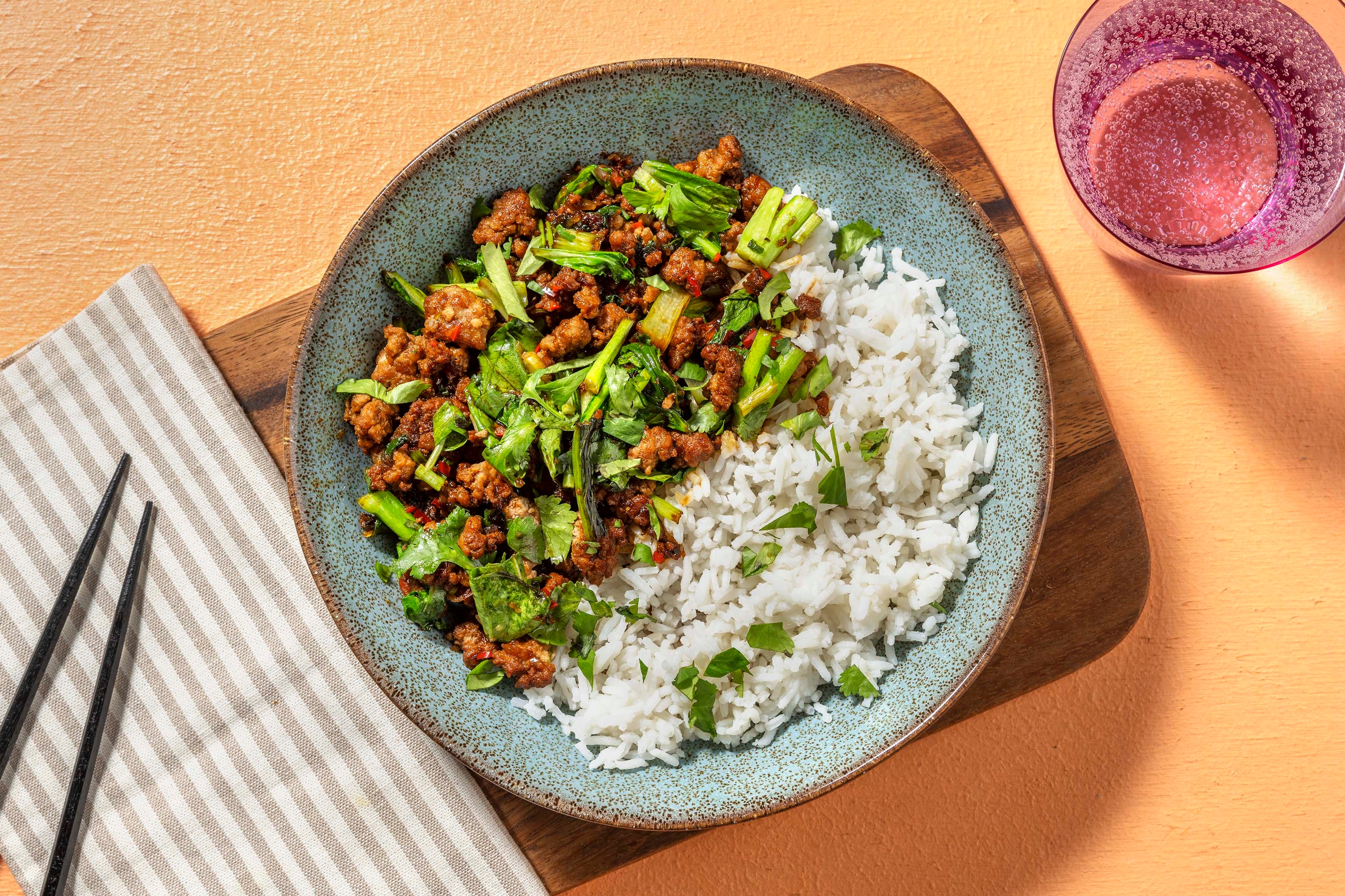 Thai Style Pork Rice Bowl