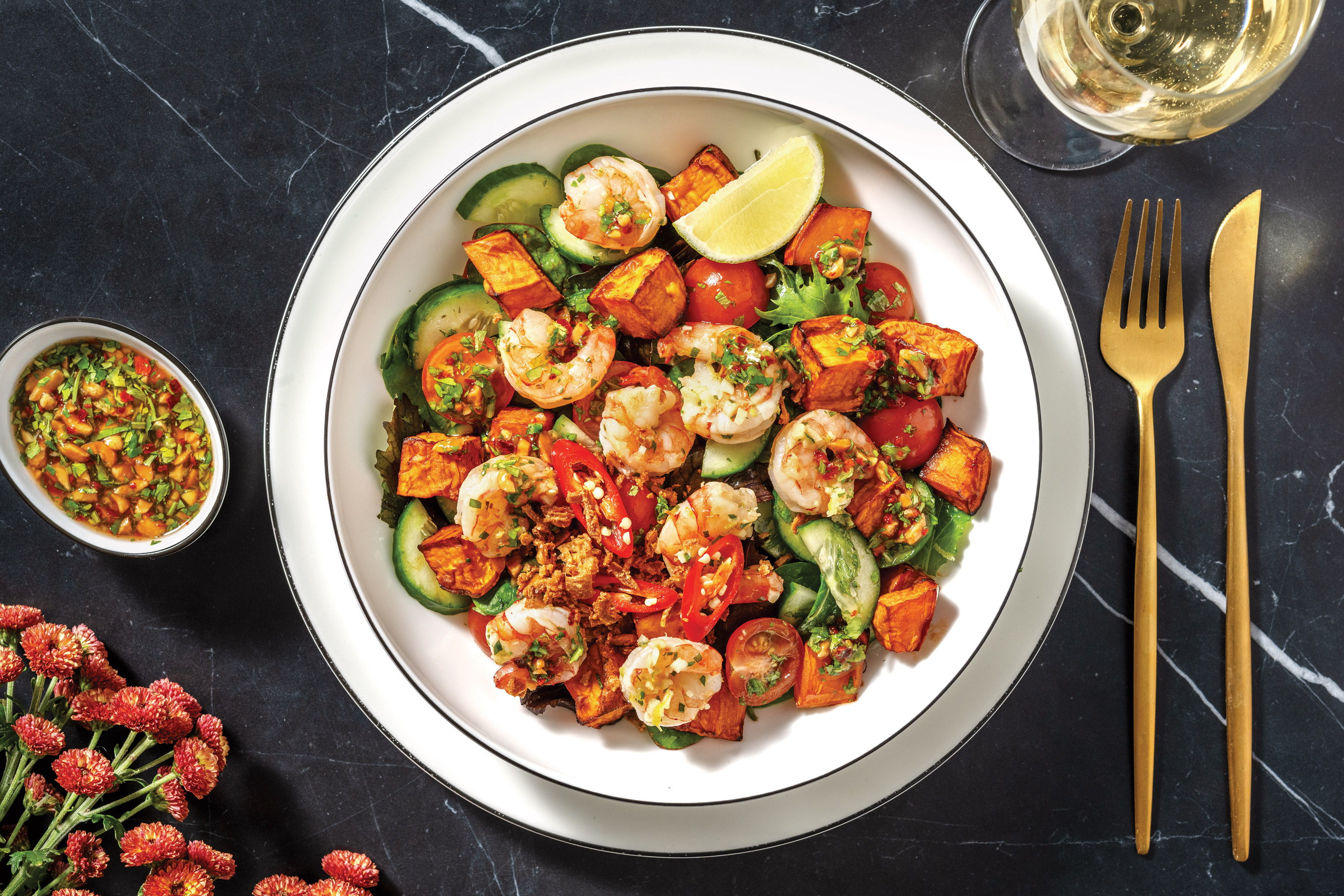 Thai-Style Prawn & Roast Sweet Potato Salad