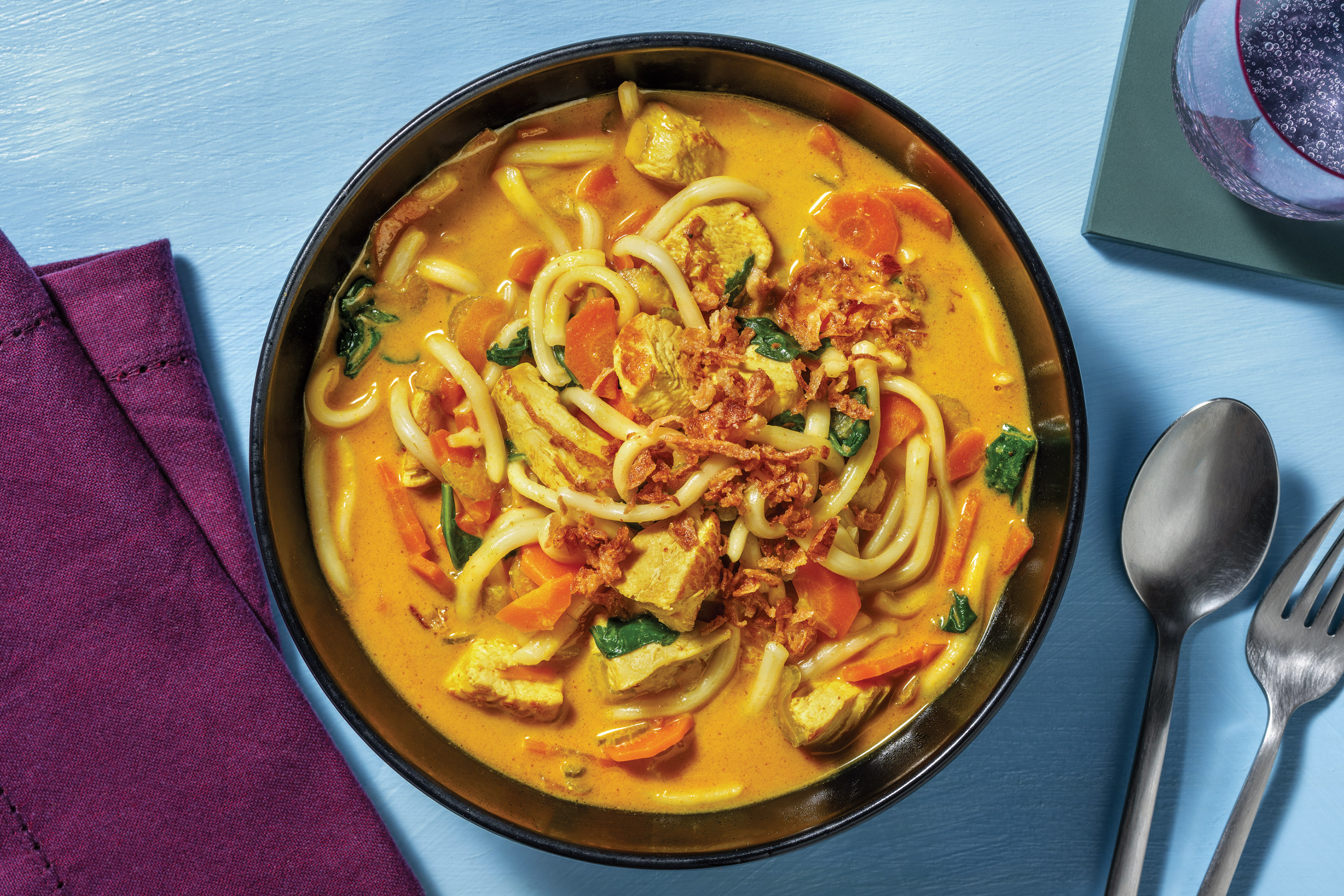 One-Pot Yellow Curry Chicken Noodle Soup