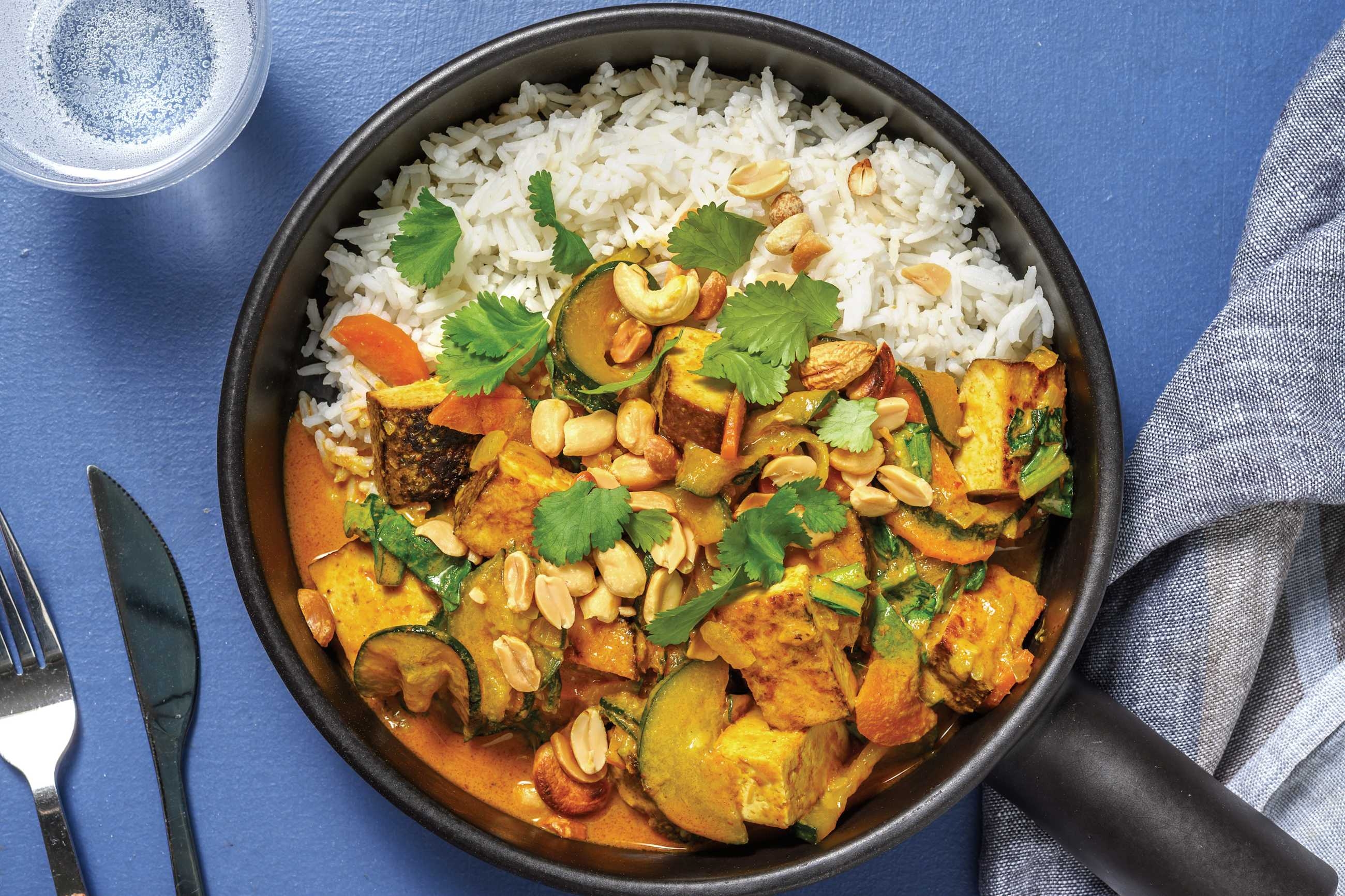 Thai Yellow Tofu Curry & Garlic Rice