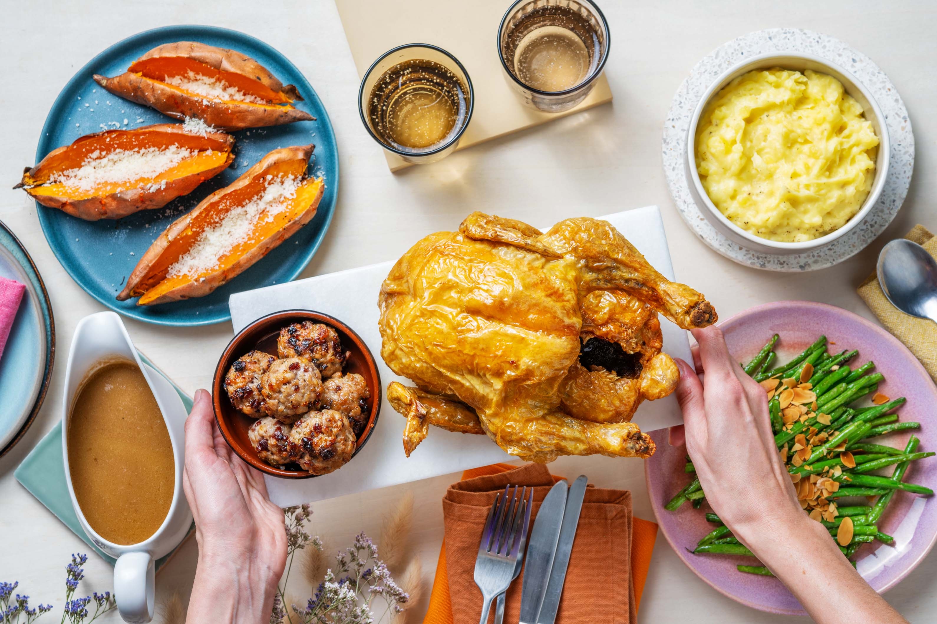 Thanksgiving Inspired Roasted Chicken & Creamy Mash