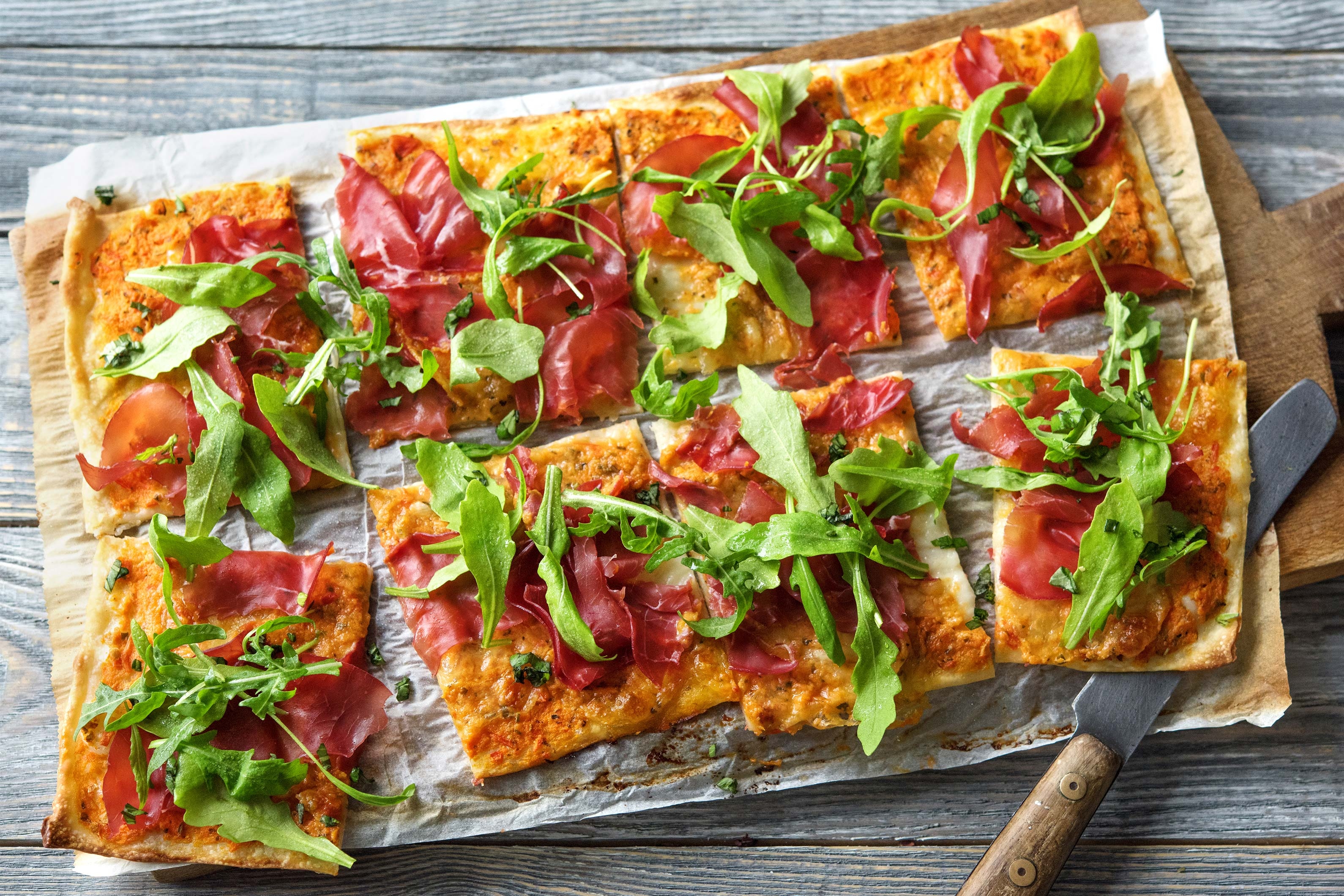 Thin-Crisp Mostbröckli-Pizza