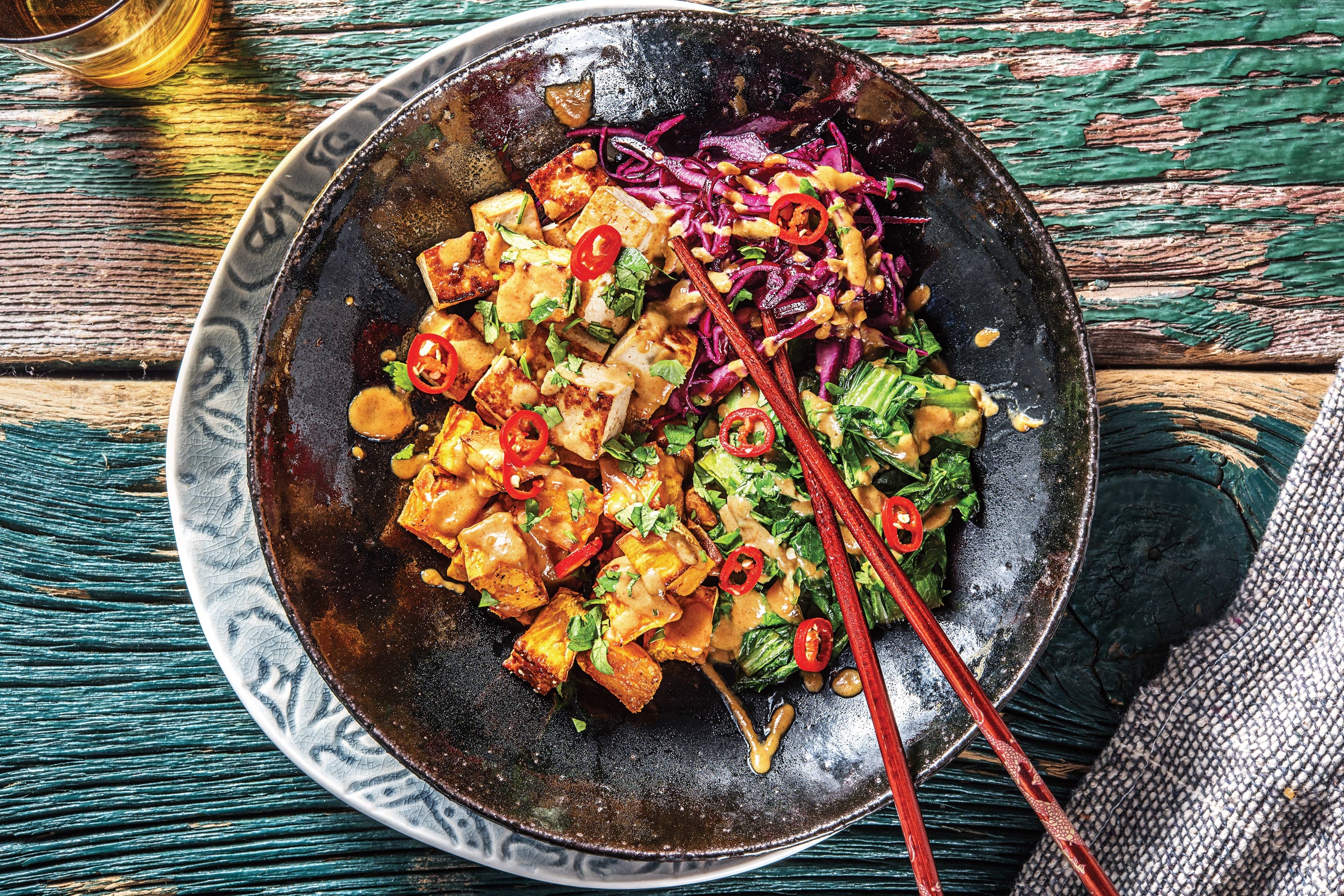 Tofu & Sweet Potato Buddha Bowl