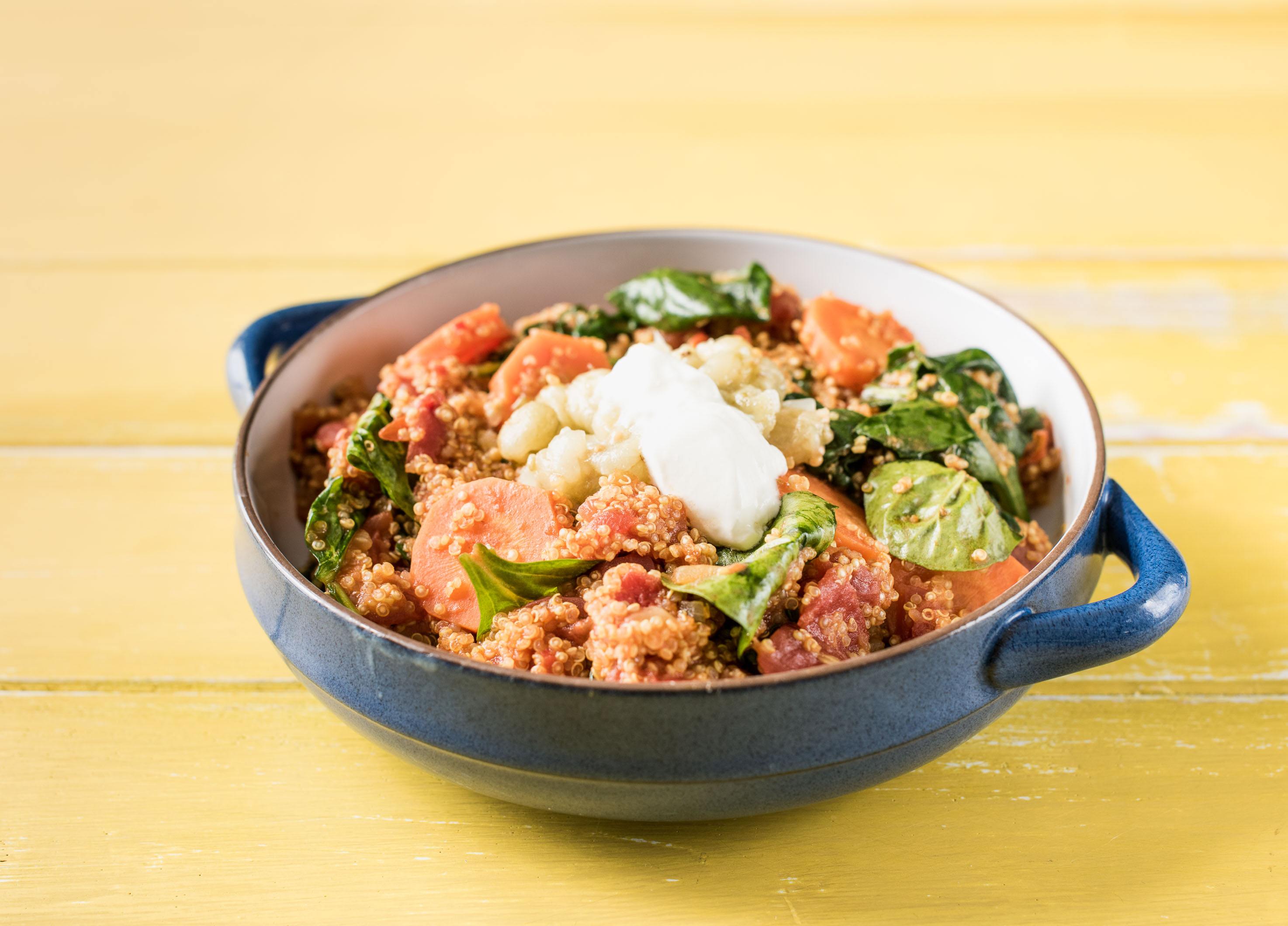 Tomatoey Spinach Quinoa Curry