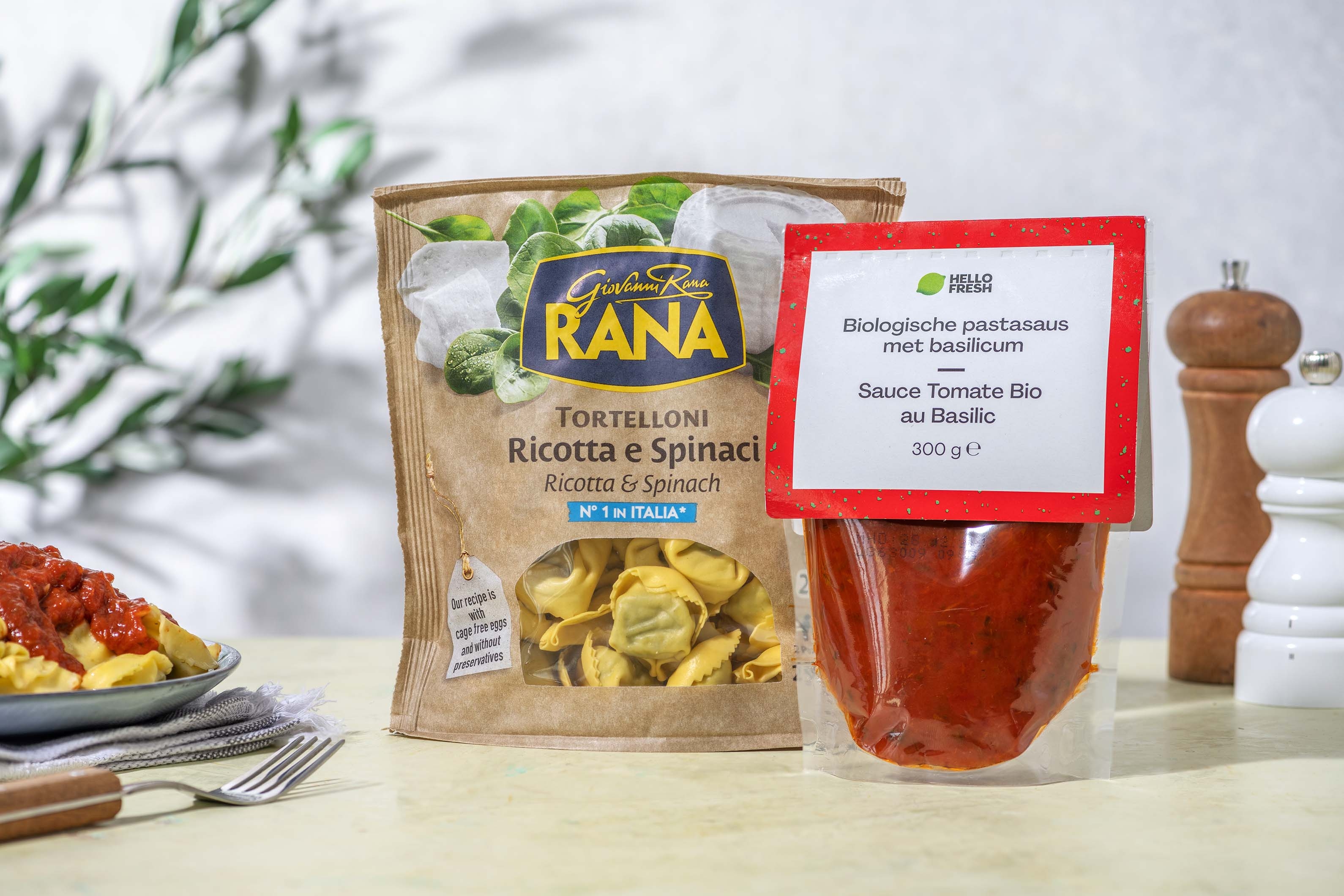 Tortellini Ricotta & sauce - add on